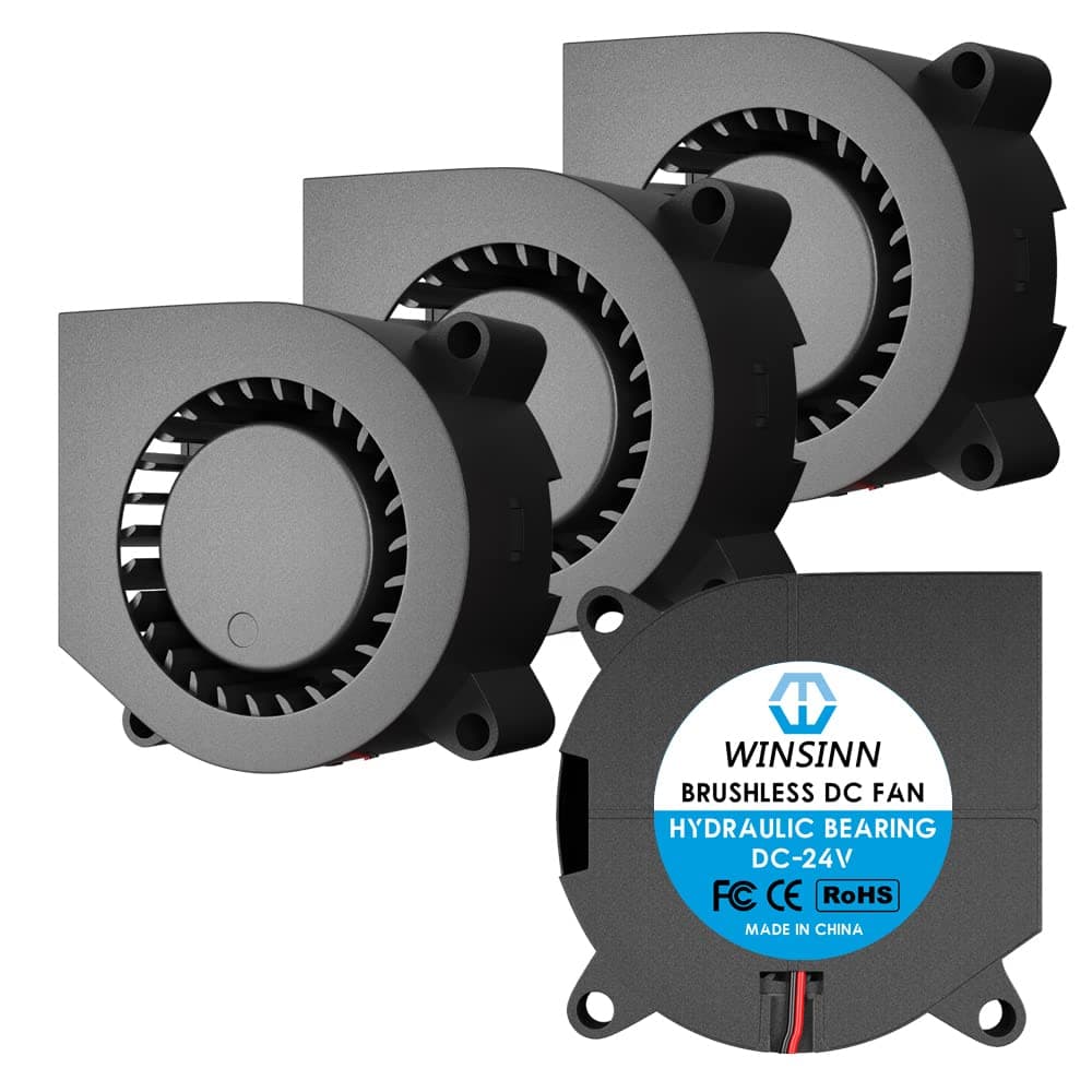 40mm Blower Fan 24V, 3D Printer Micro 24V Fan Blower 4020 Hydraulic Bearing, Brushless Cooling 40mm x 20mm 2PIN (Pack of 4)