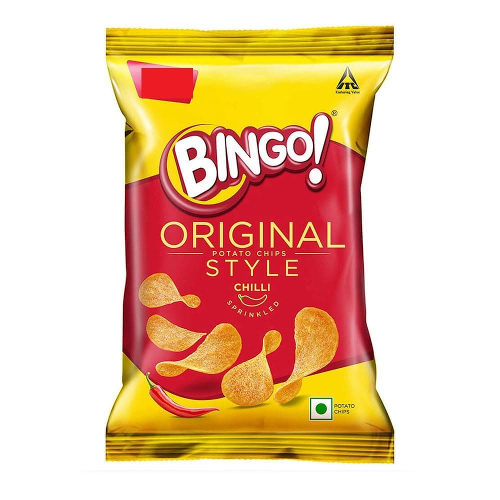 Original Style Chilli Sprinkled - Flat Cut Spicy Potato Chips Pack for Snacks, 90g/85g(Pack of 3)(Weight may vary)