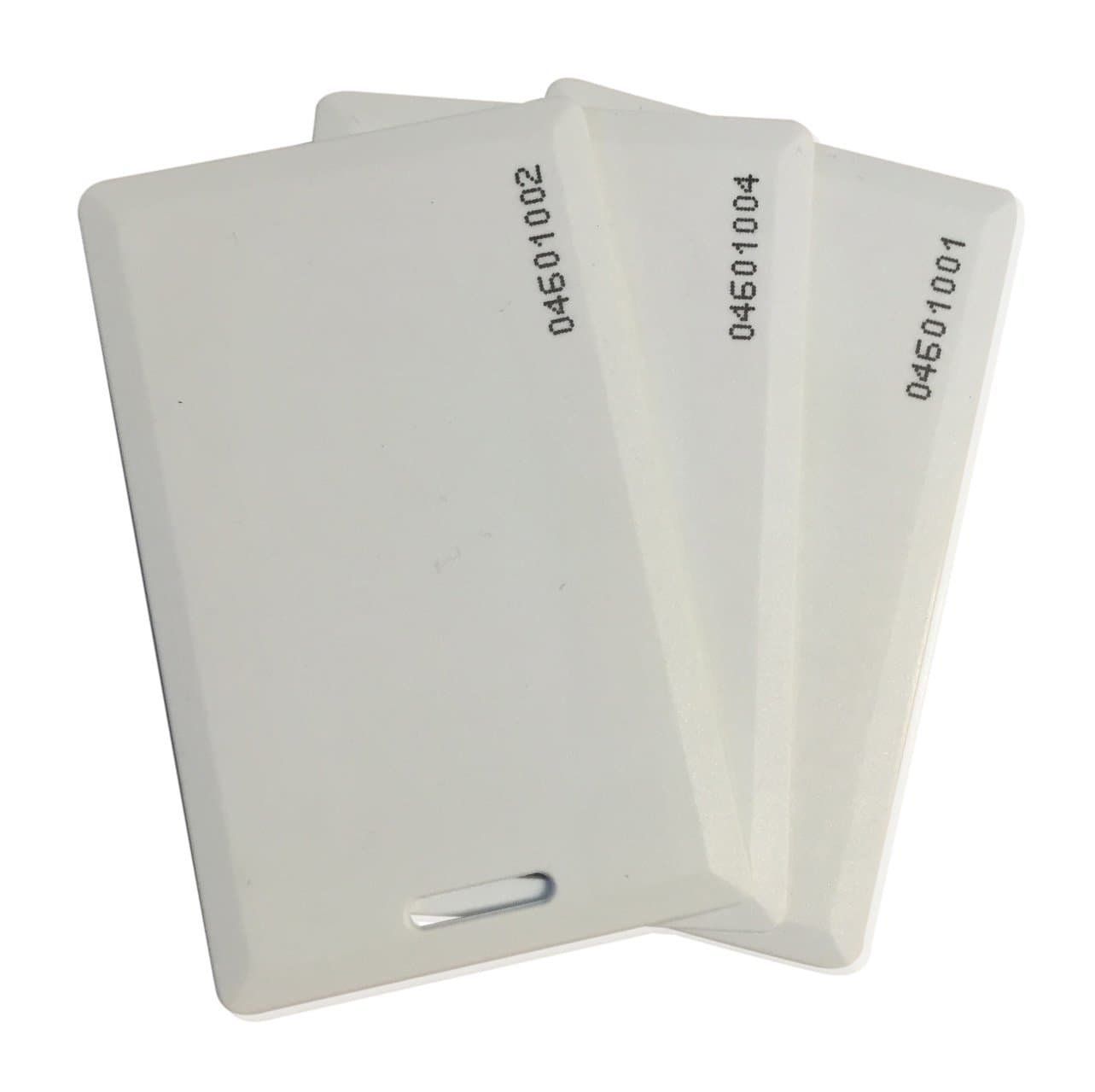 Panopticon Tech 100 pcs 26 Bit Proximity Clamshell Weigand Prox Swipe Cards Compatable with ISOProx 1386 1326 H10301 format readers and systems. Works with the vast majority of access control systems