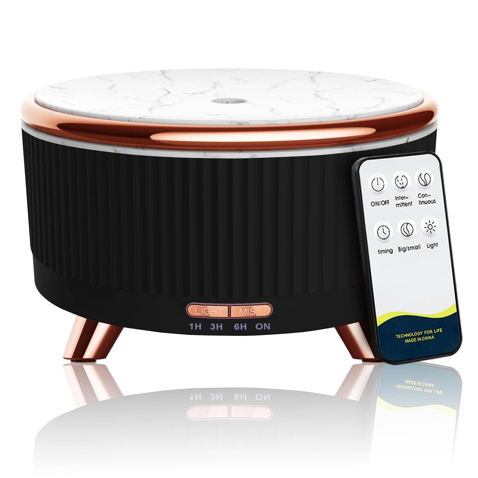 Diffusers for Essential Oils Large Room, 500ml Aromatherapy Diffuser Cool Mist Humidifier with Remote Control,7 Colors Lights & 4 Mist Mode Waterless Auto Off for Women Office Home