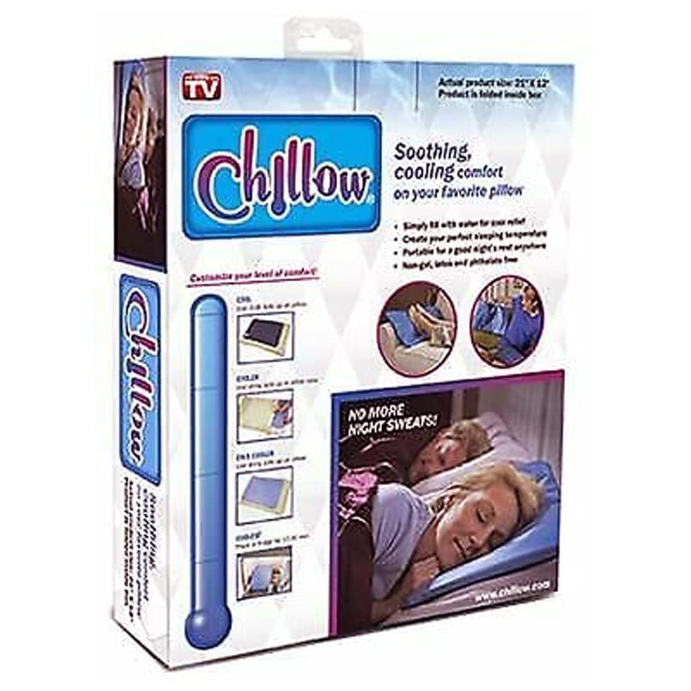 New Chillow Cooling Pillow Pad Device Insert Comfort Sleeping Therapy Seen on Tv