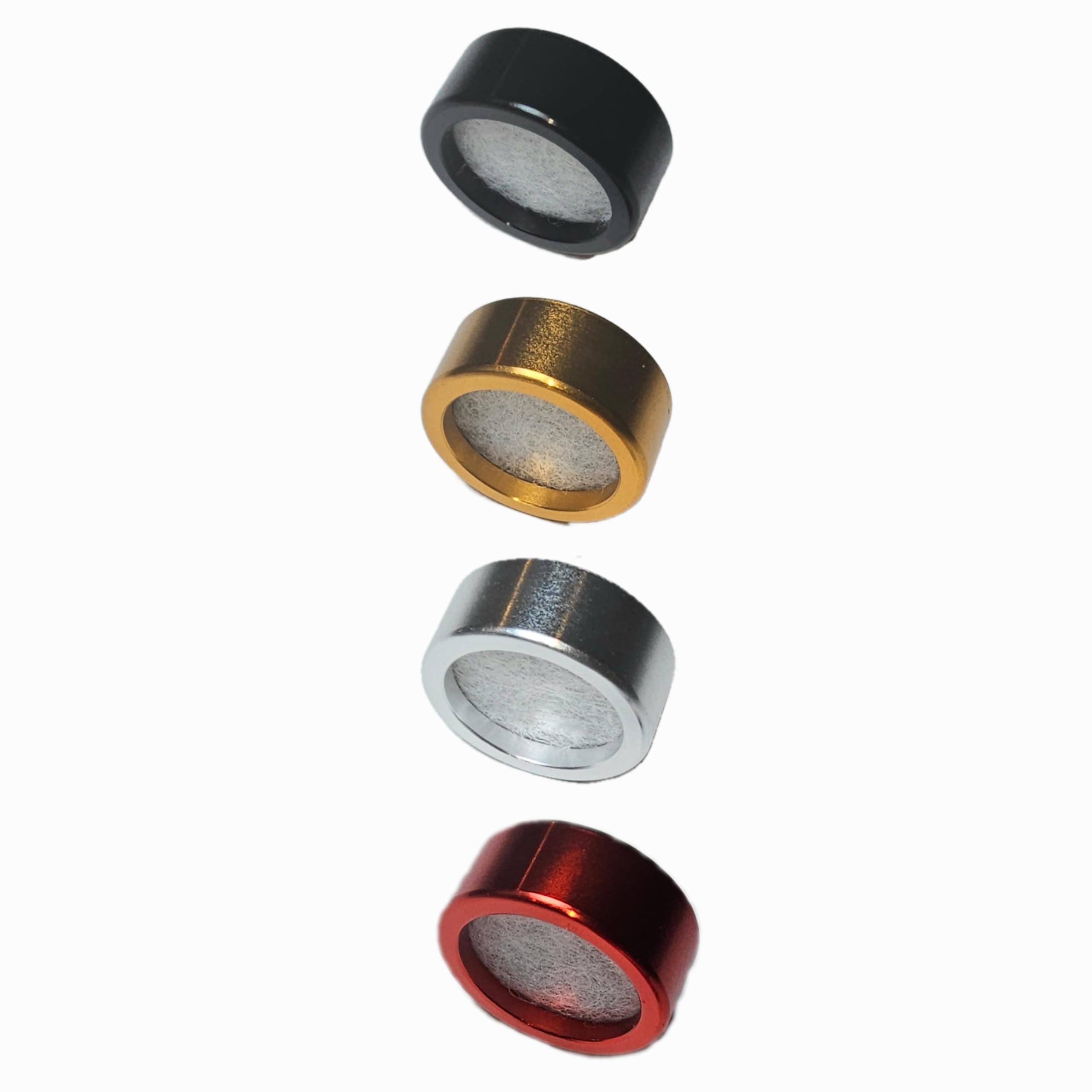 Reuseable Metal Ring with Replacement Filters, Activated Carbon Filter for Universal Silicone Mouth Funnel (5 Metal Rings Only)