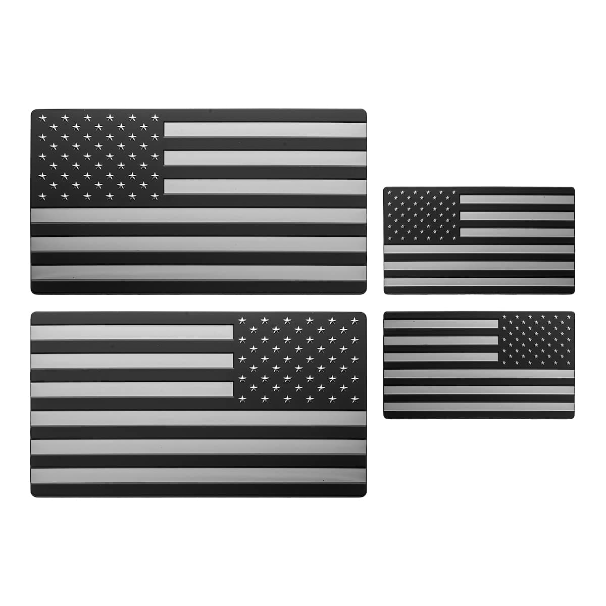 EyeCatcher USA Flag Emblem Decal Black - 4 Pack
