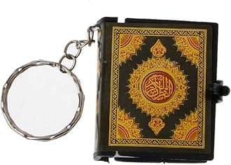 Mini Ark Quran Book Real Paper Can Read Arabic The Koran Keychain Muslim Jewelry Gold