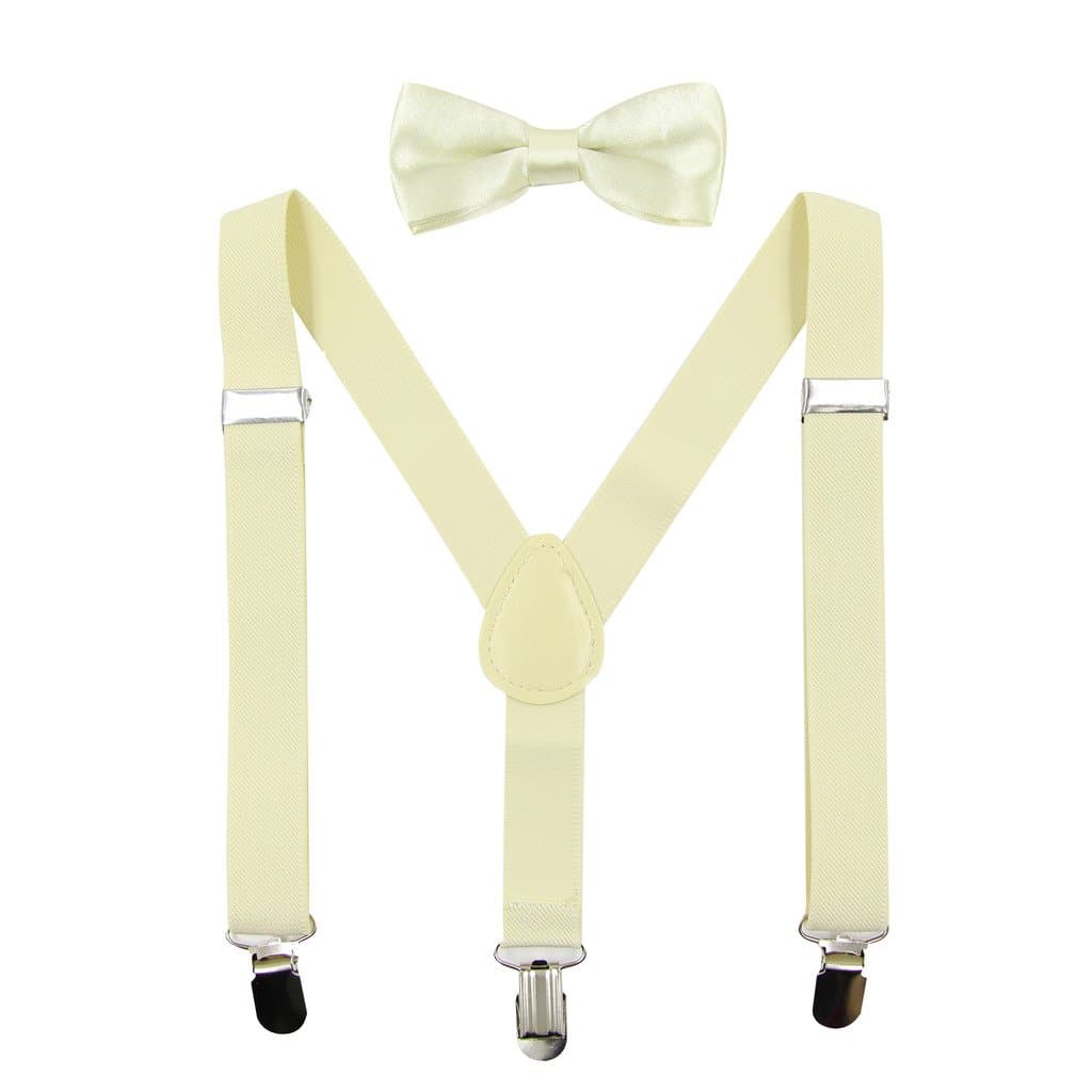 HANERDUN Kids Braces Bowtie Sets Adjustable Suspenders With Bow Ties Gift Idea For Boys And Girls