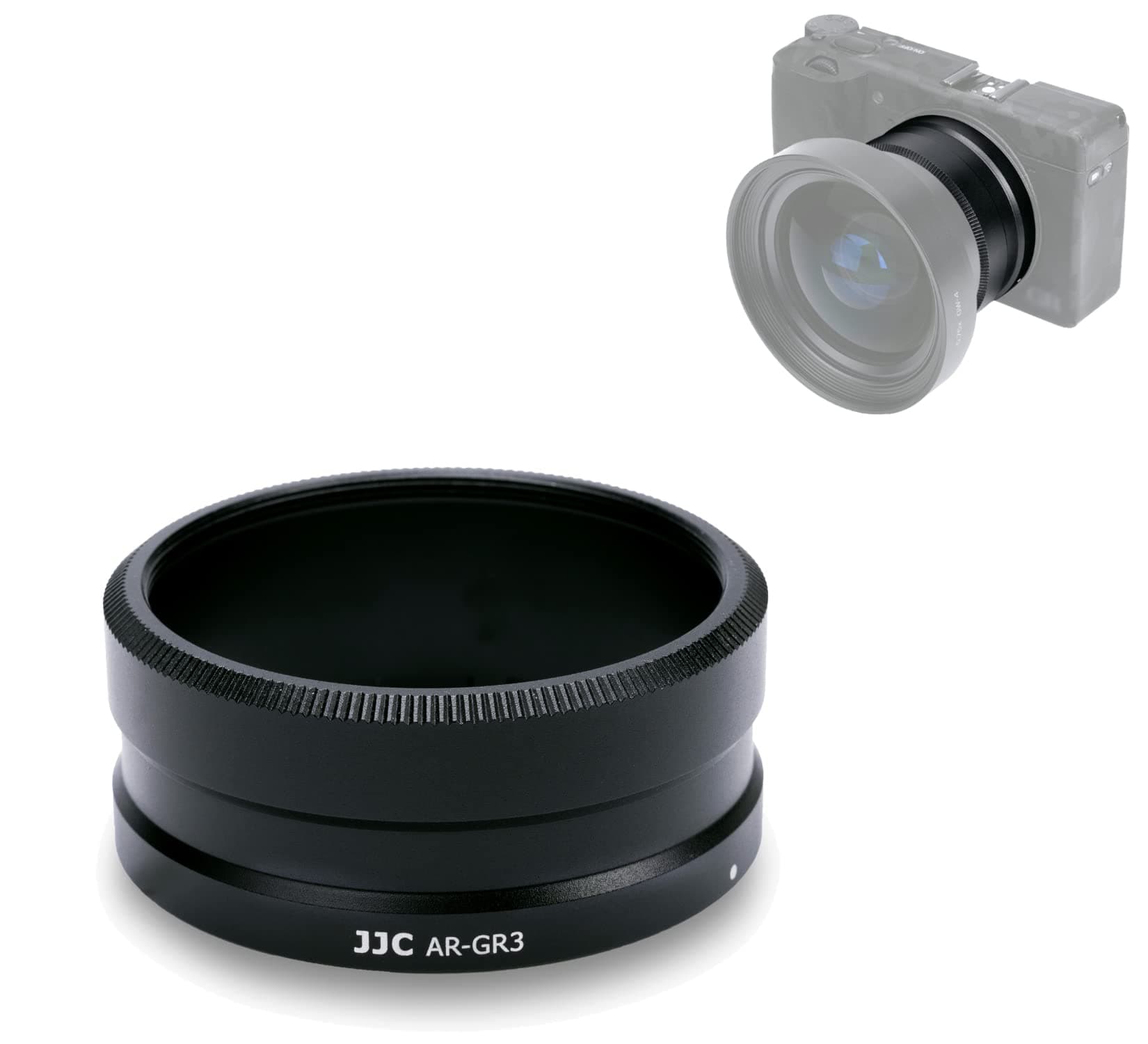 JJC AR-GR3 Lens Filter Adapter Replaces Ricoh GA-1 for Ricoh GR III GR III HDF GR3 GR3 HDF Digital Camera with GW-4 Wide Conversion Lens or 49mm Filter