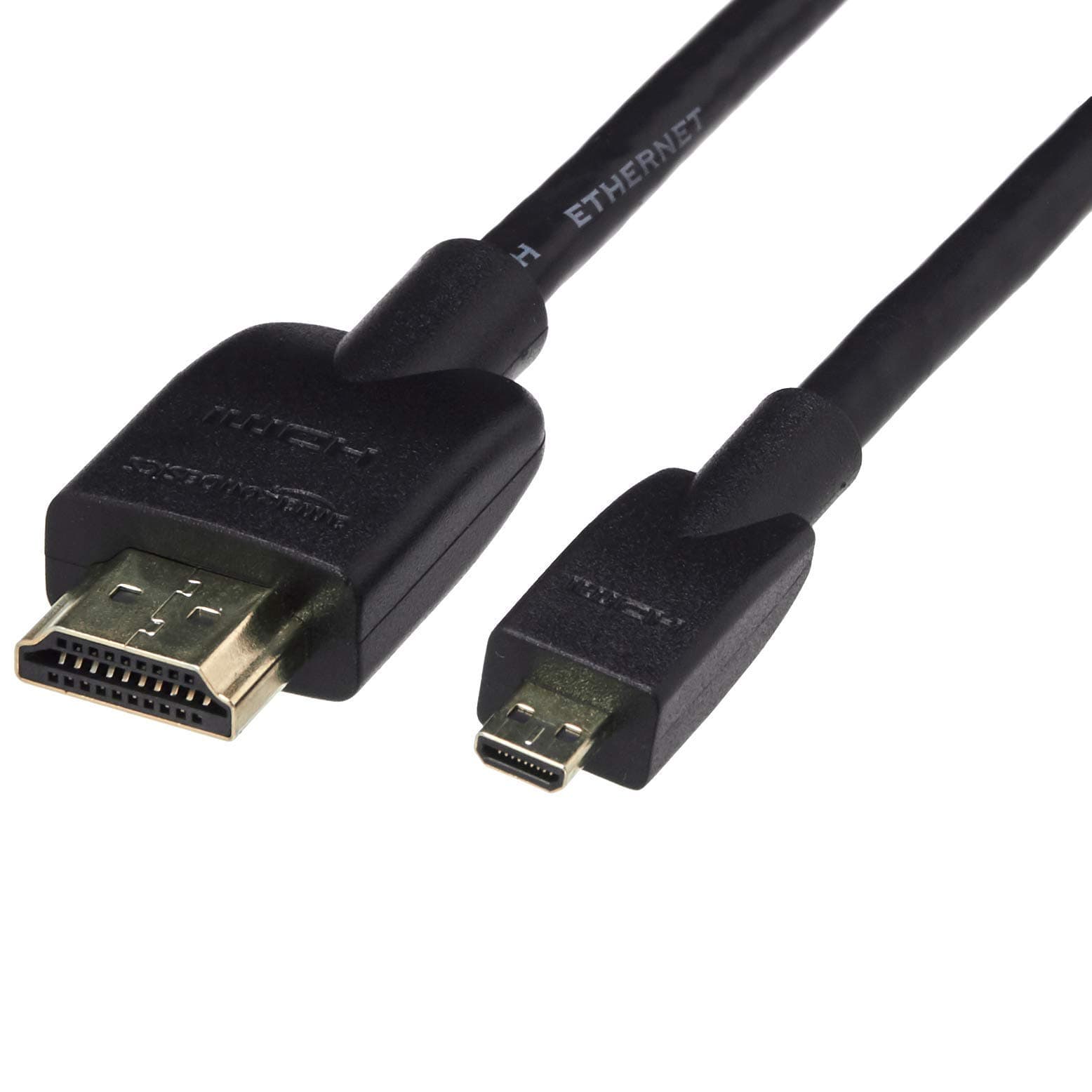 – Amazon Basics Micro HDMI to HDMI Display Cable, 18Gbps High-Speed, 4K@60Hz, 2160p, 48-Bit Color, Ethernet Ready, 6 Foot, Black