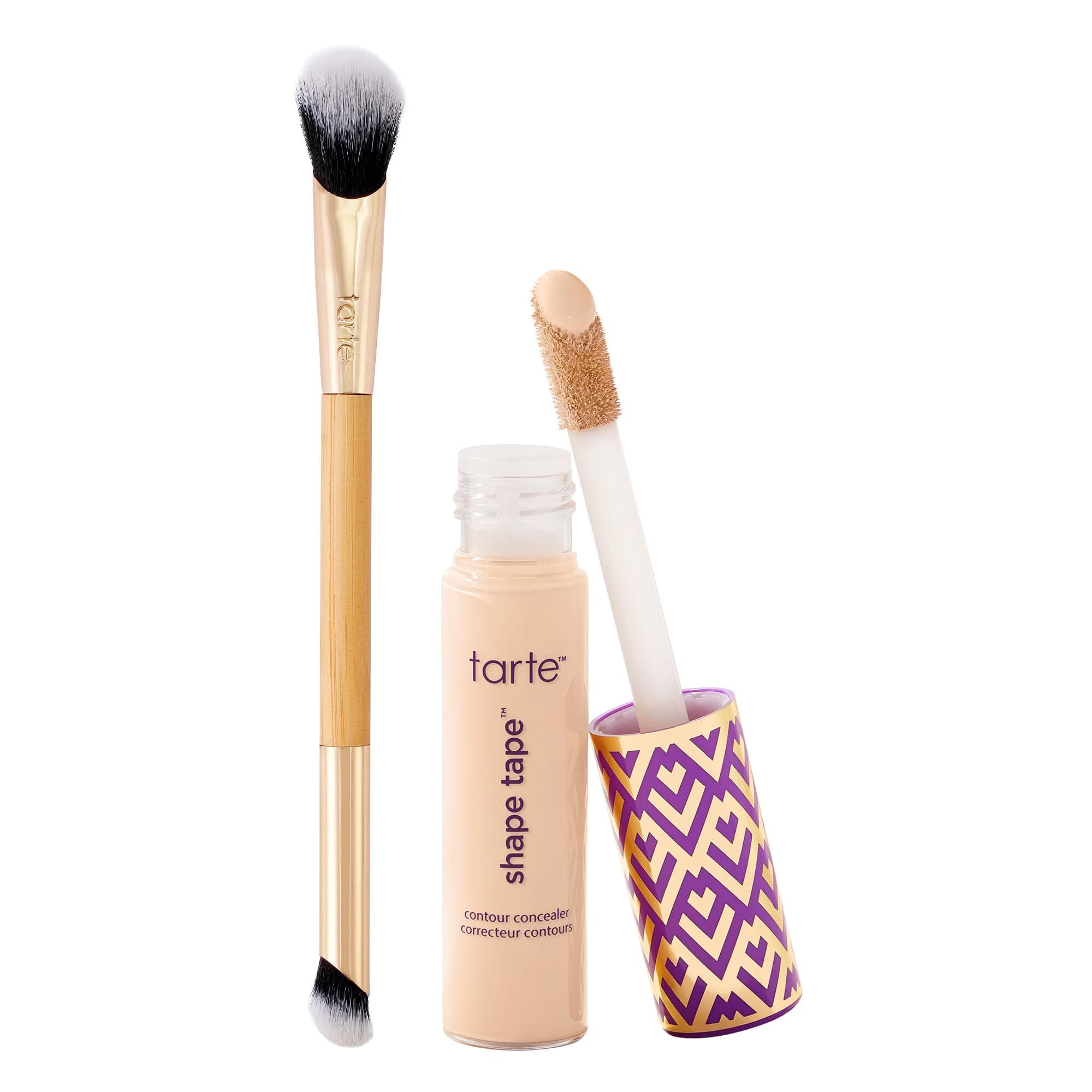 shape tape concealer & brush – Instant Full Coverage for Under Eye, Dark Circles, Fine Lines, Redness & Discoloration, Dermatologist-Tested, Vegan, Cruelty Free