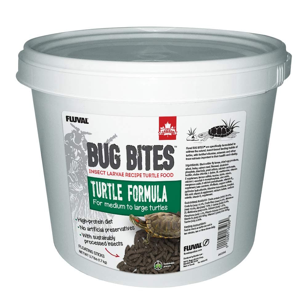Bug Bites Turtle Food, Sticks for Medium to Large Sized Turtles, 3.74 lb., A6596, Brown