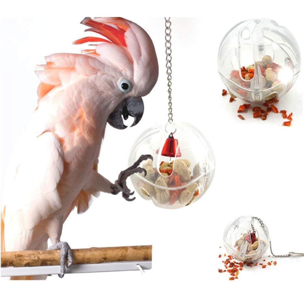 Lianchi Parrot Creative Foraging Systems Ball- Bird Intelligence Growth Cage Acrylic Box Toys (A)