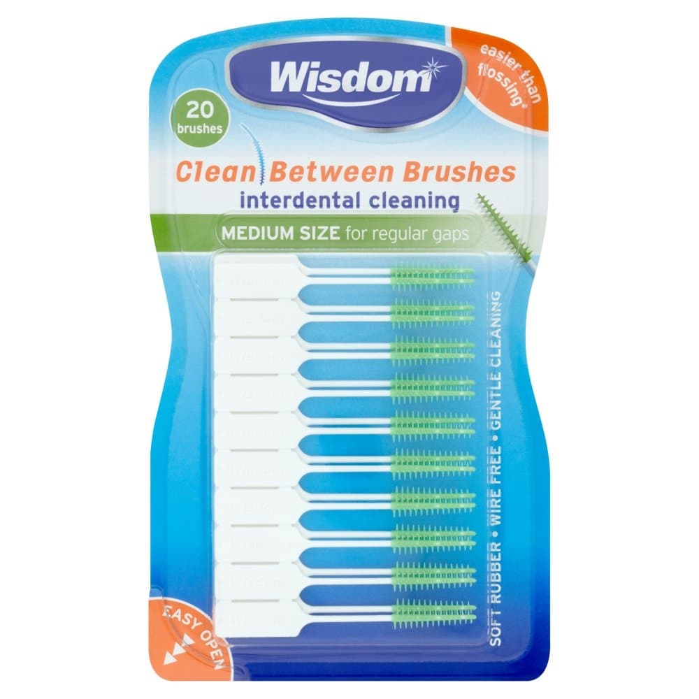 Wisdom Clean Between Interdental Brushes, Medium, Pack of 20