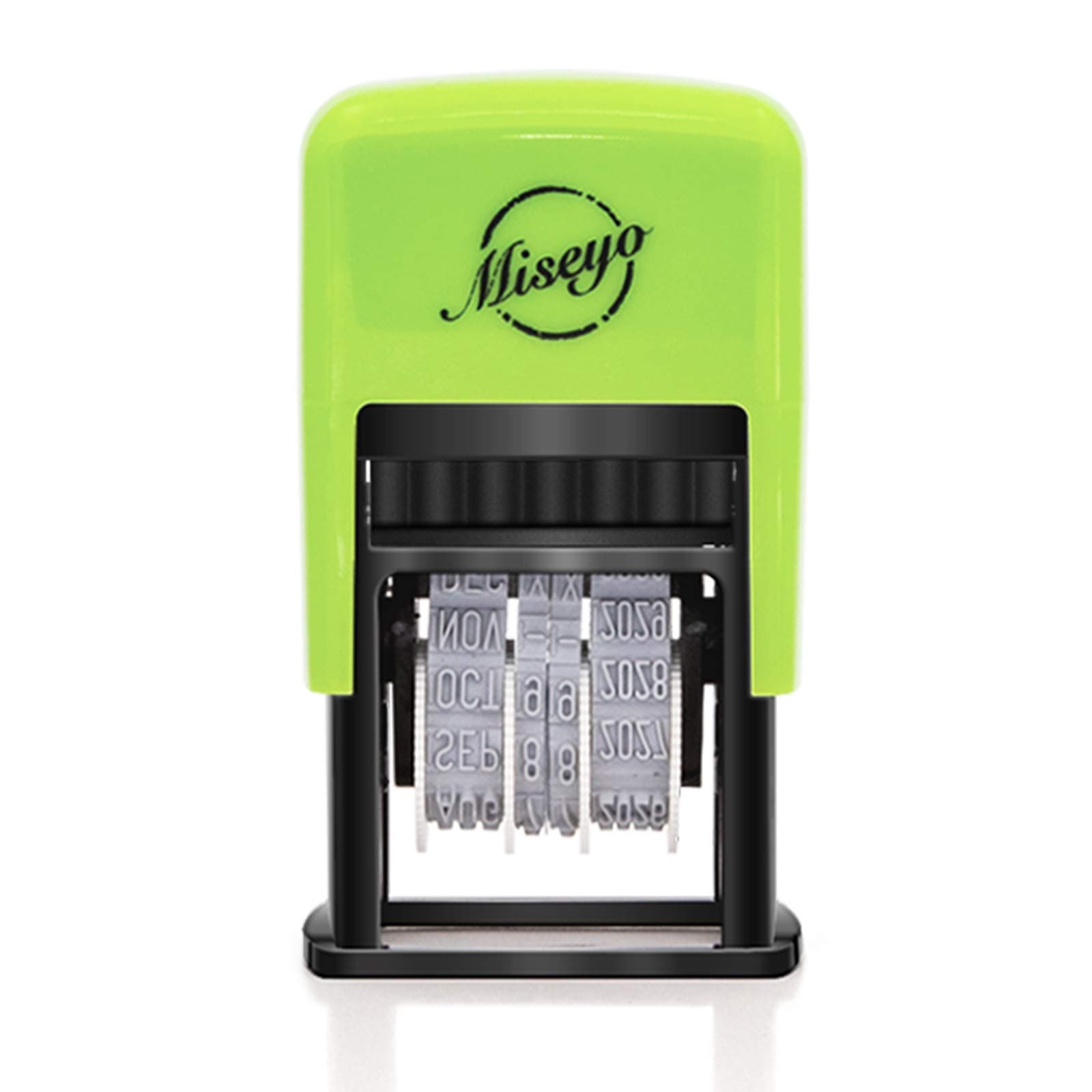 Miseyo Self Inking Date Stamp - Black Ink (2 Refill Ink pad Included)