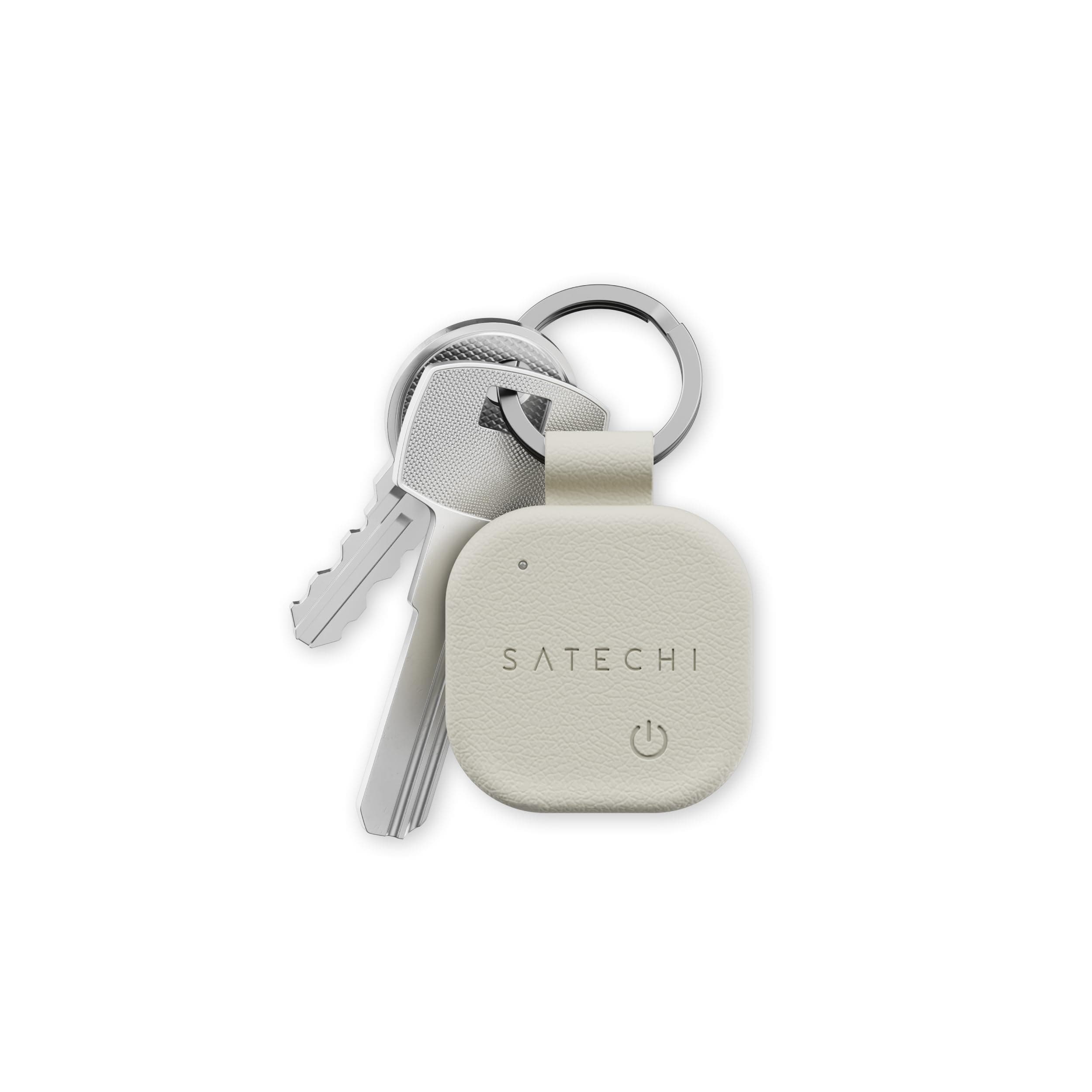 ST-LKCFW Satechi FindAll Key Chain, Supports Search Function, Wireless Charging, Anti-Lost Tracker, Misplace Notification, Alert, Compatible with iPhone, iPad, Mac (SAND)
