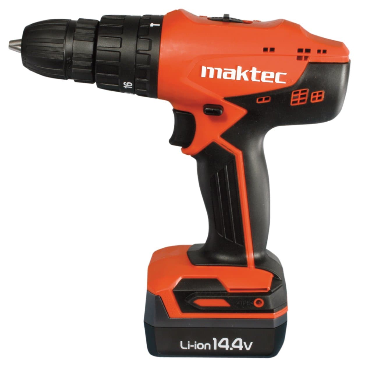 maktec MT080E Cordless Combi Drill - Cordless Combi Drills (Lithium-Ion (Li-Ion), 14.4 V, 1.1 Ah, 8.200 cm, 21.600 cm, 23.600 cm)