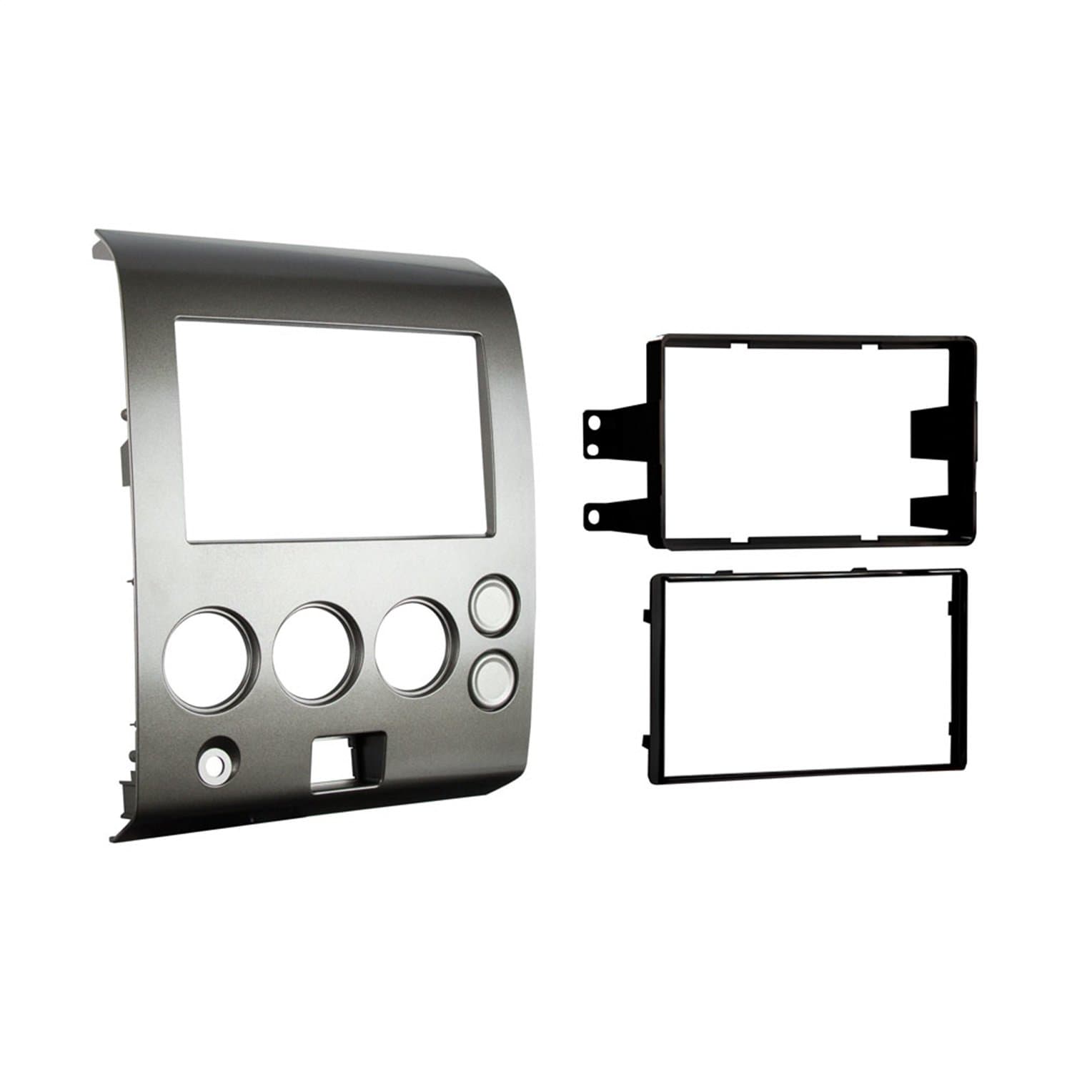 Metra 95-7406 Double Din Installation Dash Kit For 2004-2007 Nissan Titan And 2004-2005 Nissan Armada -Silver