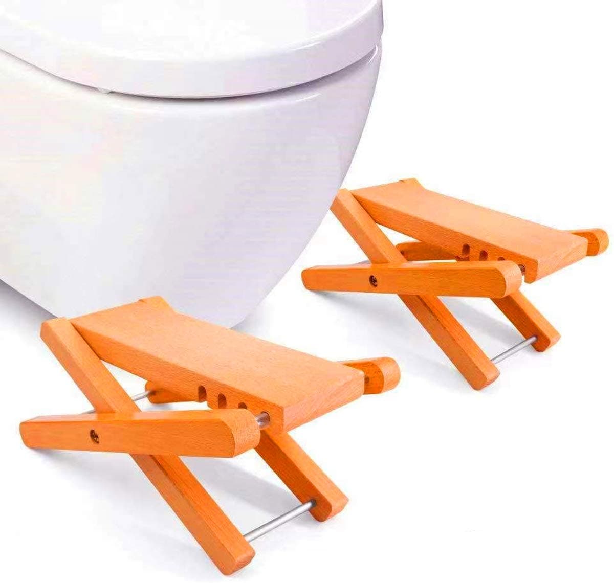 Folding Squatting Stool | Multi-Function Foldable 7" Height Squatting Toilet Step Stool | Multi-Function Toilet Stool Portable Step for Home Bathroom| Fits All Toilets, Folds for Easy Storage, Use in