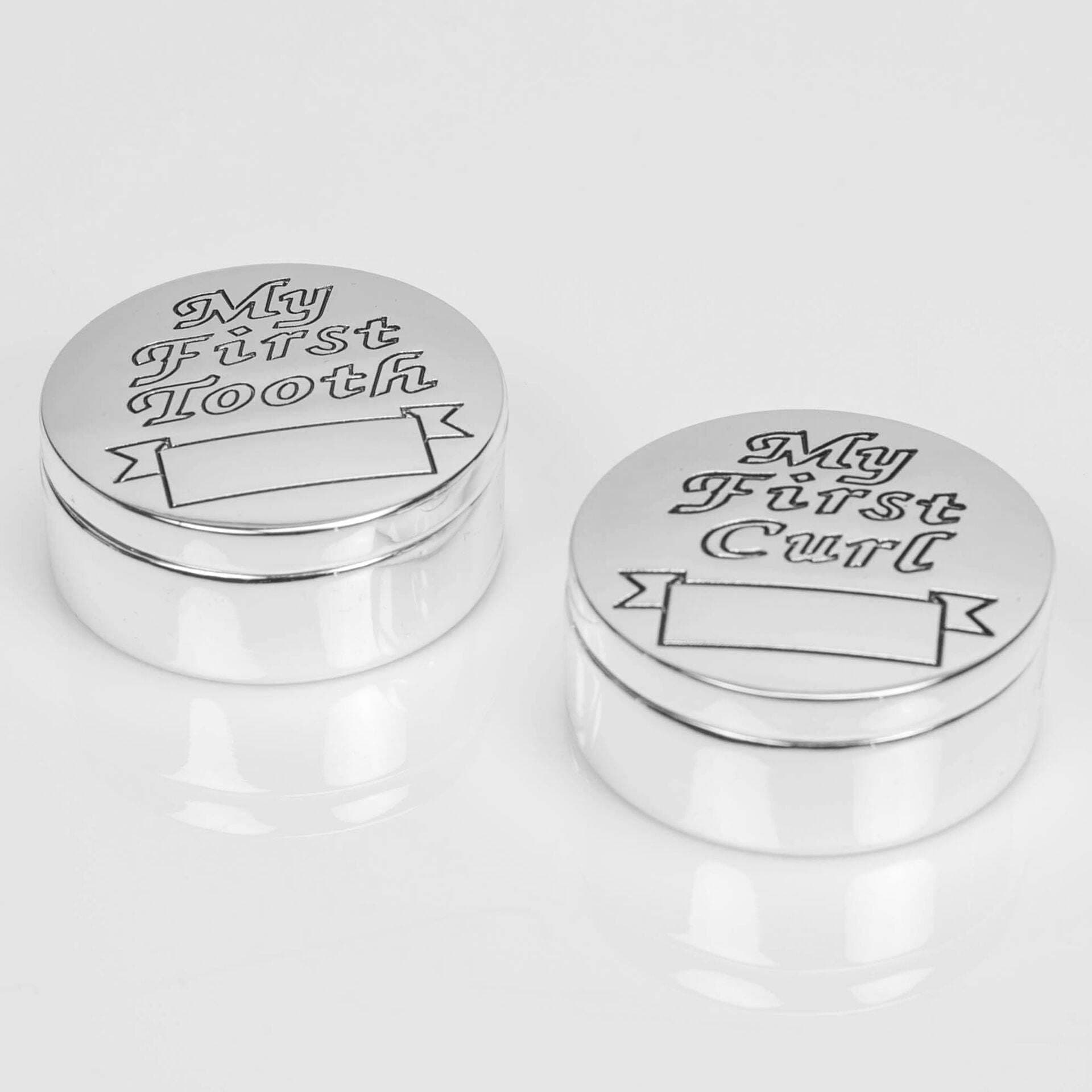 Juliana Silverplated First Tooth & First Curl Boxes by
