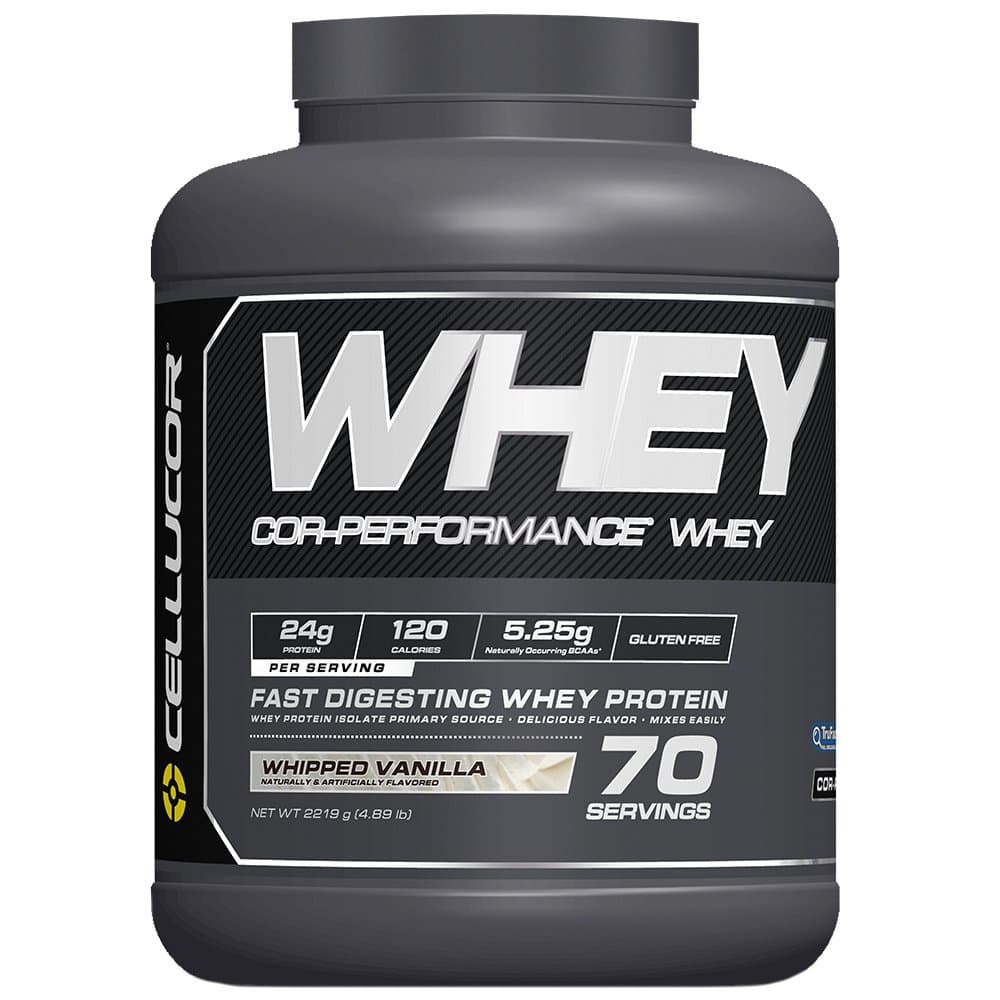 Cellucor Whey Protein Isolate & Concentrate Blend Powder with BCAAs, Post Workout Recovery Drink, Gluten Free Low Carb Low Fat, Vanilla, 70 Servings