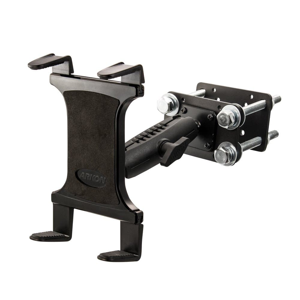 ARKON Mounts - Front Guard Mount with Tablet Holder | Forklift Accessories | Forklift Tablet Mount | Effortless Installation | Industrial Strength | Fits iPad and Samsung Tablets