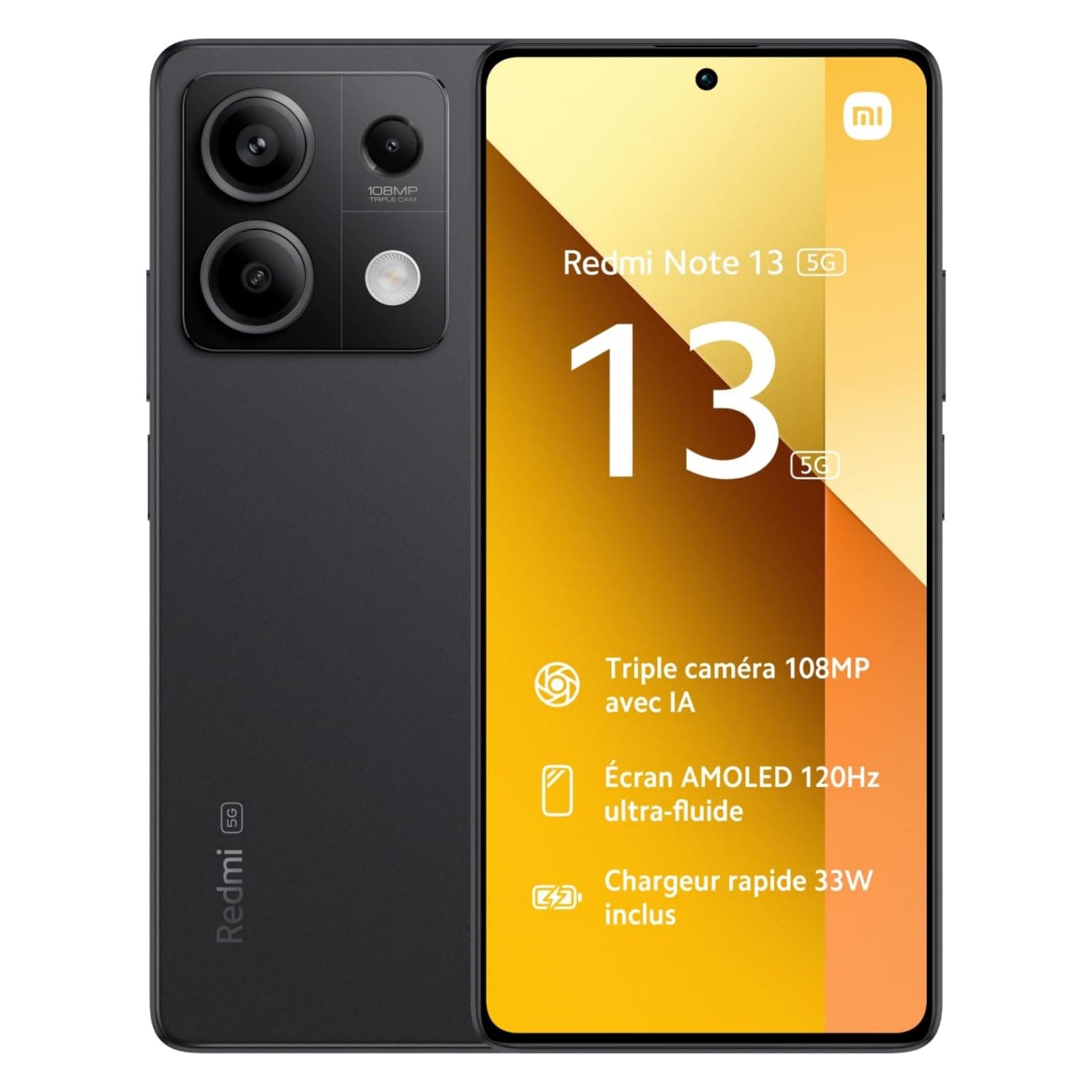 Redmi Note 13 5G 8GB Ram, 256 Storage - Super-Clear 108Mp Triple Camera |120Hz Fhd+Amoled Display | Immersive Viewing With Ultra-Thin Bezels Graphite Black