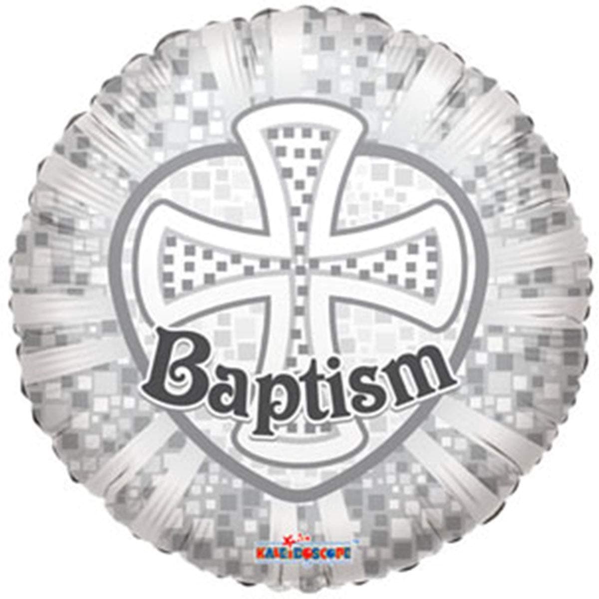 Baptism Balloons White Cross 18" (3 ct)