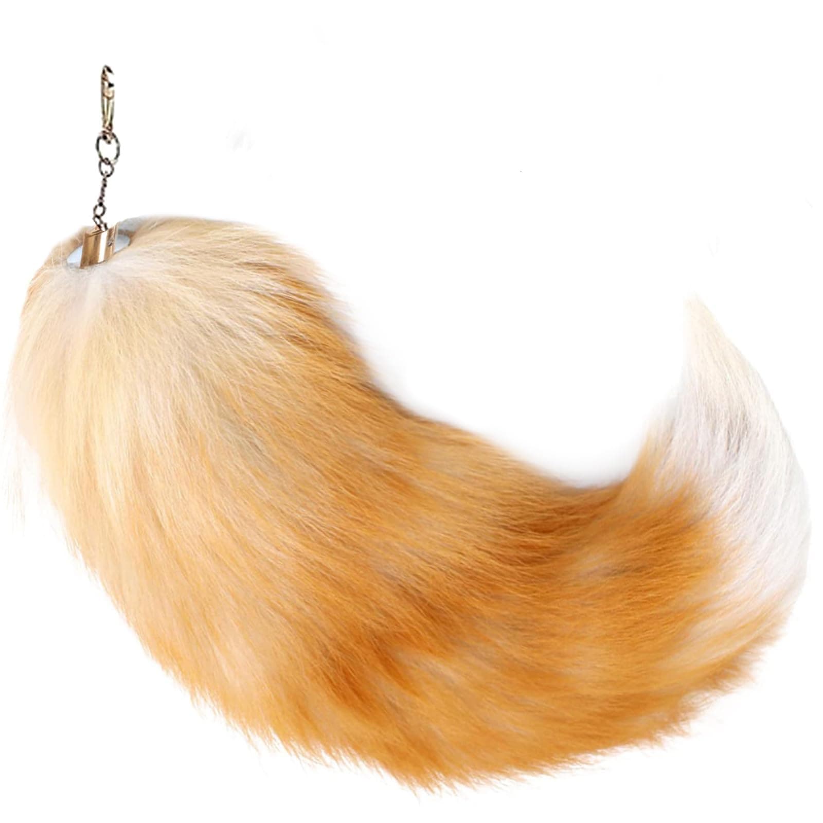 Valpeak 17'' Real Fox Tail Keychain Fluffy wolf Tail Cosplay Fox Costume for Kids