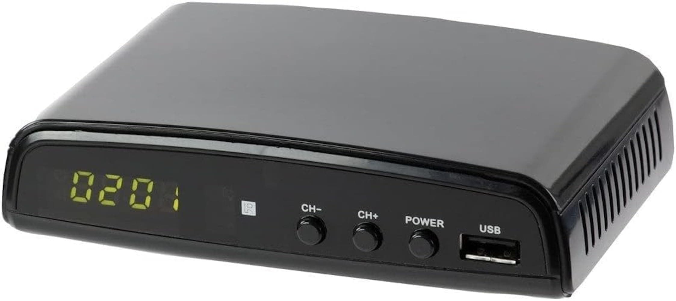 QFX CV-103 Digital Converter Box W Ul Adapter, for RF in (Antenna), RF Out, HD Out, and Video Out, USB Recording, Sleep Timer Feature, Black