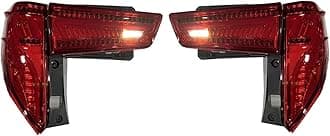 Taillights Compatible with Innova Crysta Tail Lamp with Full LED and Sequential Turn Signal 2015-2022 Modified Rear Lamp Light(Red A)