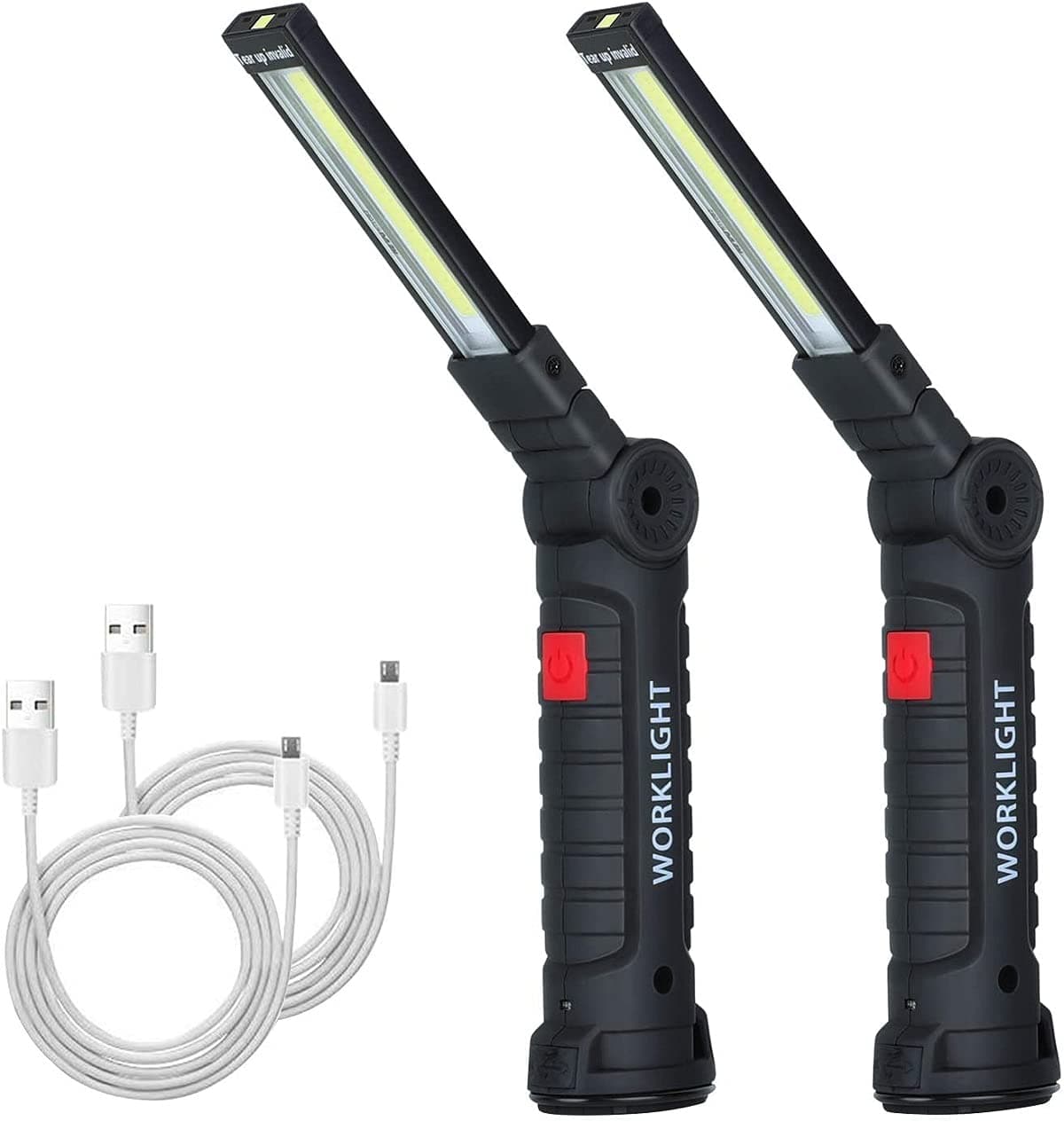 LED Work Light, DIOWING COB Rechargeable Work Lights with Magnetic Base, 360°Rotate, 5 Modes Bright handheld Flashlight LED Inspection Light for Car Repair, Household and Emergency Use