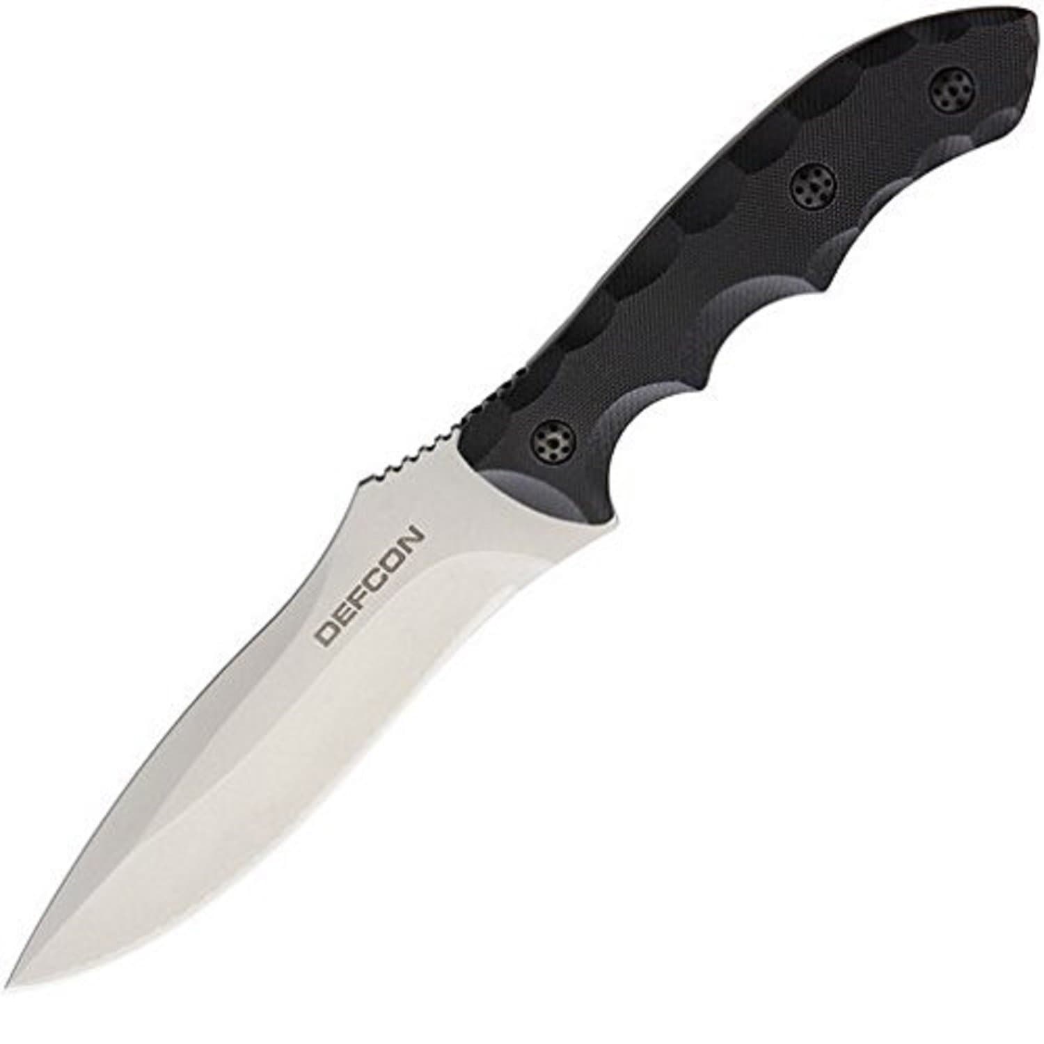 PROELIATD002SL 5.71" Fixed G10 D2 Plain Tool Knives, Silver