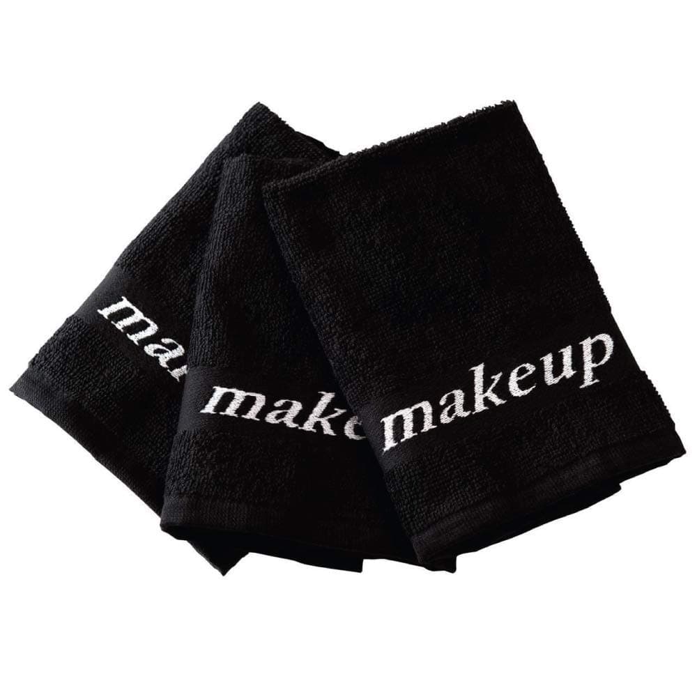 Black Make-up Washcloths, 6 Piece Set