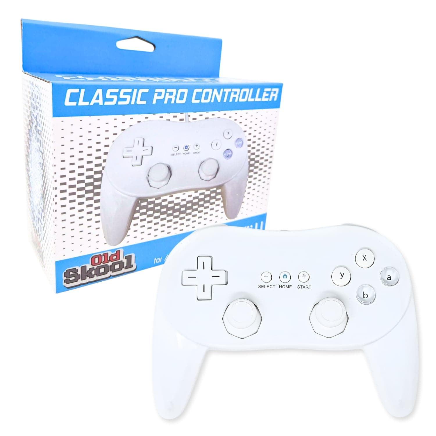 Old Skool Wii Classic Pro Controller for Wii and WiiU White