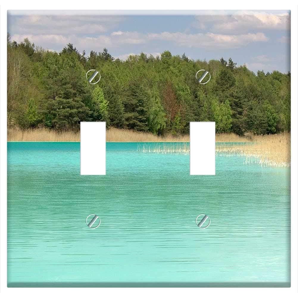 Switch Plate Double Toggle - Lake Lazur Nature View