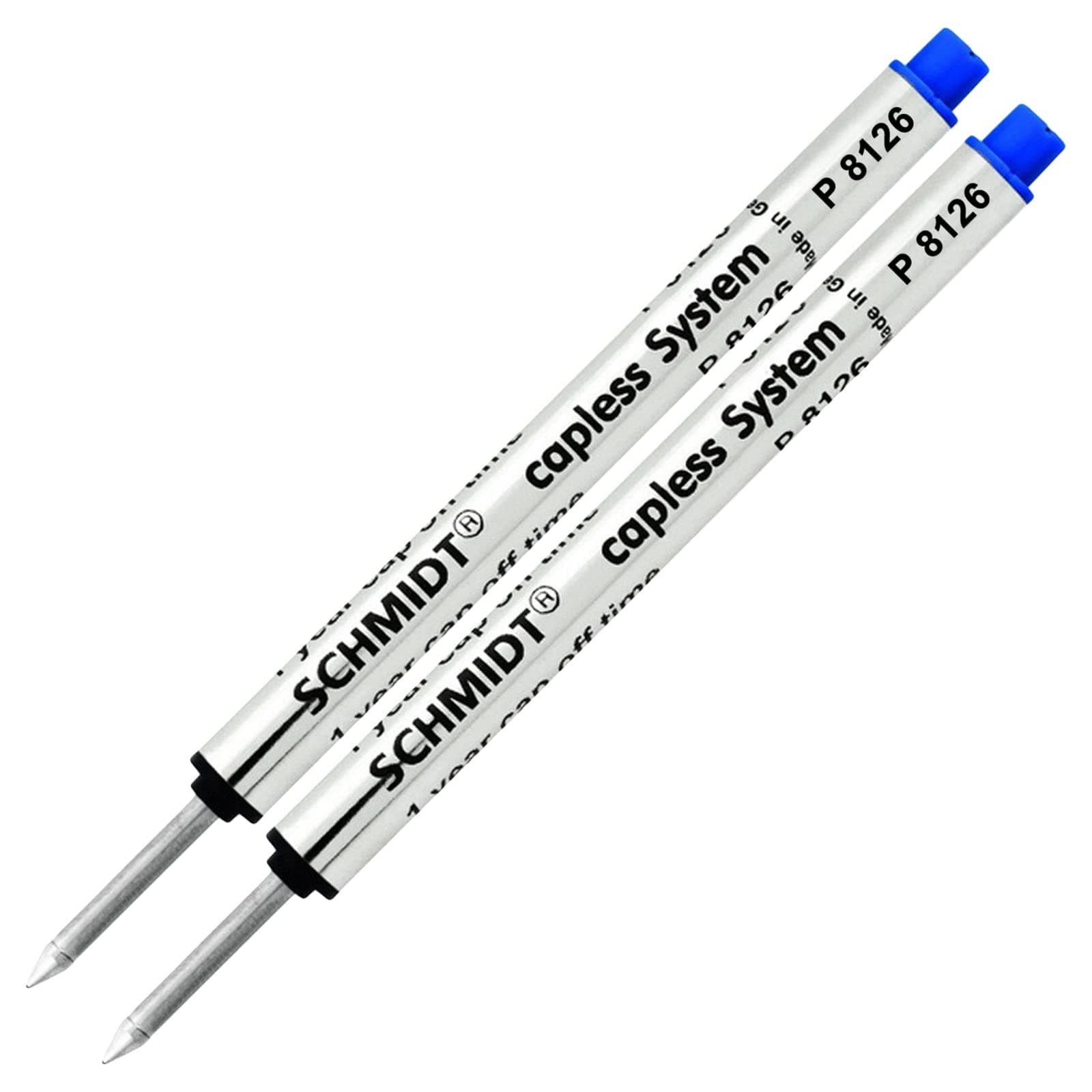 Retro 1951 Short Capless Rollerball Ink Refill Fine Tip, P8126, P8126 Short Blue, 2-Pack Capless Roller Ball refills, fits Retro 51 Tornado Roller Ball Pens.