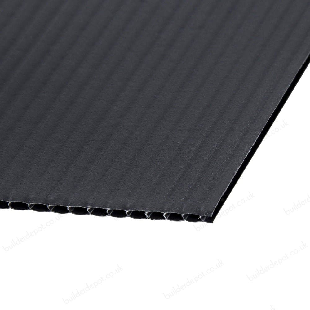 Plastic Correx Fluted Display Board. 3 Sheets in Black Sized to A1 (841x594mm) by Vesey Gallery