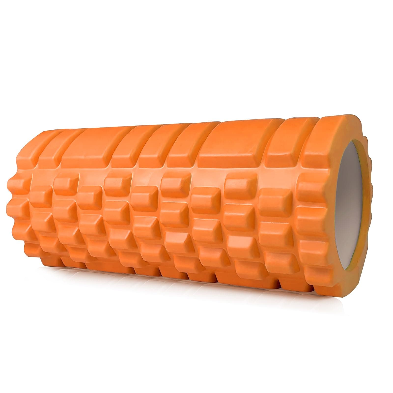Foam Roller High Density Patented Exercise Roller for Deep Tissue Muscle Massage, Muscle Massage and Myofascial Trigger Point Release, Relieves Muscle Pain, Improves Mobility (Orange)