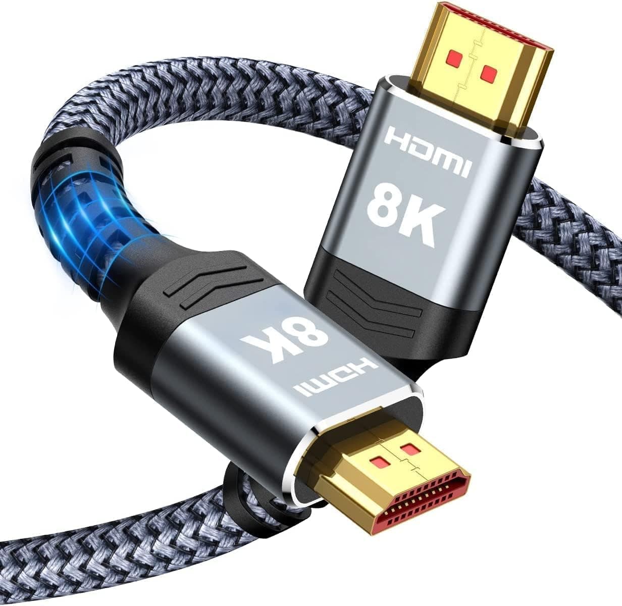 Highwings 8K HDMI Cable Long 2.1 30FT/9M, 48Gbps High Speed HDMI 4K120 144Hz Dynamic HDR 10 eARC HDCP 2.2&2.3 Compatible for PS5, Blu-ray Player and Monitor