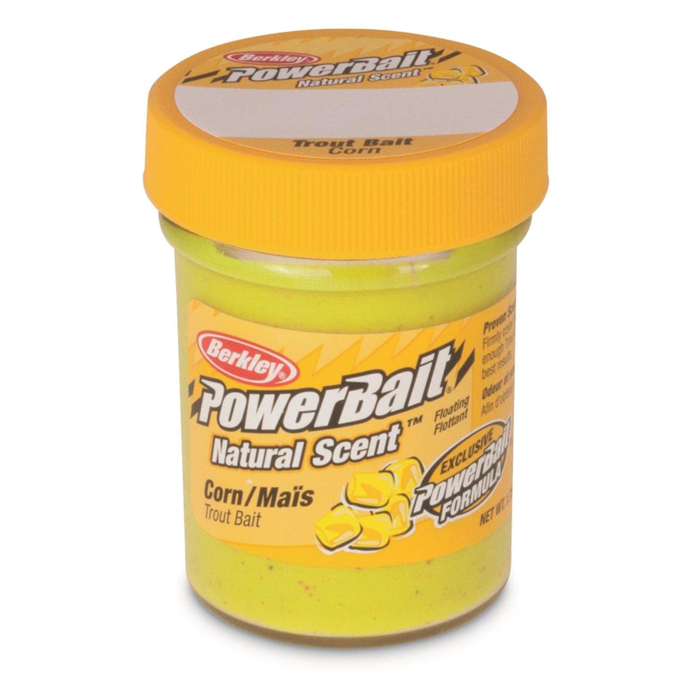 PowerBait Natural Scent Trout Bait, Corn, Dough - Corn