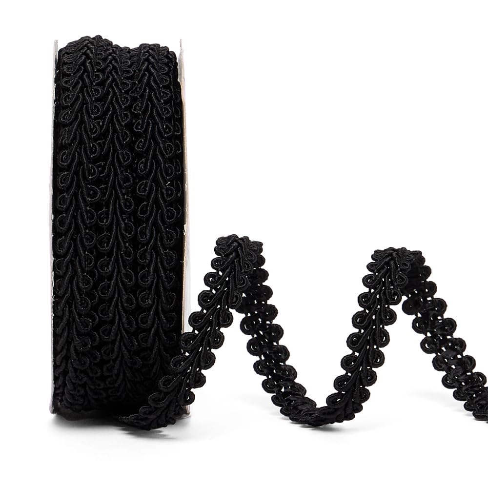 Black Gimp Braid Trim 3/8" X 10 Yards