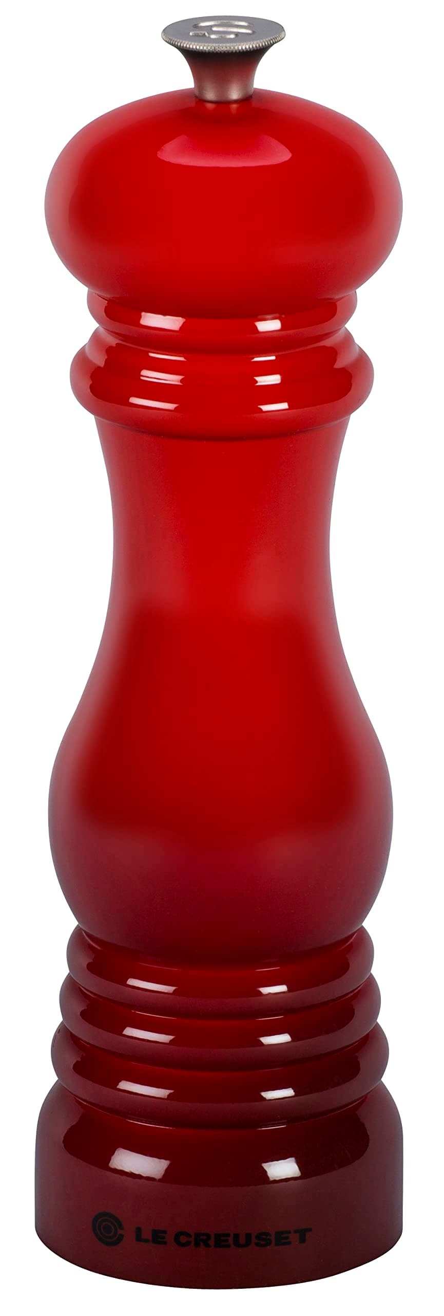 Le Creuset Classic Adjustable Salt Mill Grinder, Chip-Resistant ABS Plastic, Anti-Corrosion, 40g, 21 cm, Cerise, 96002000060000