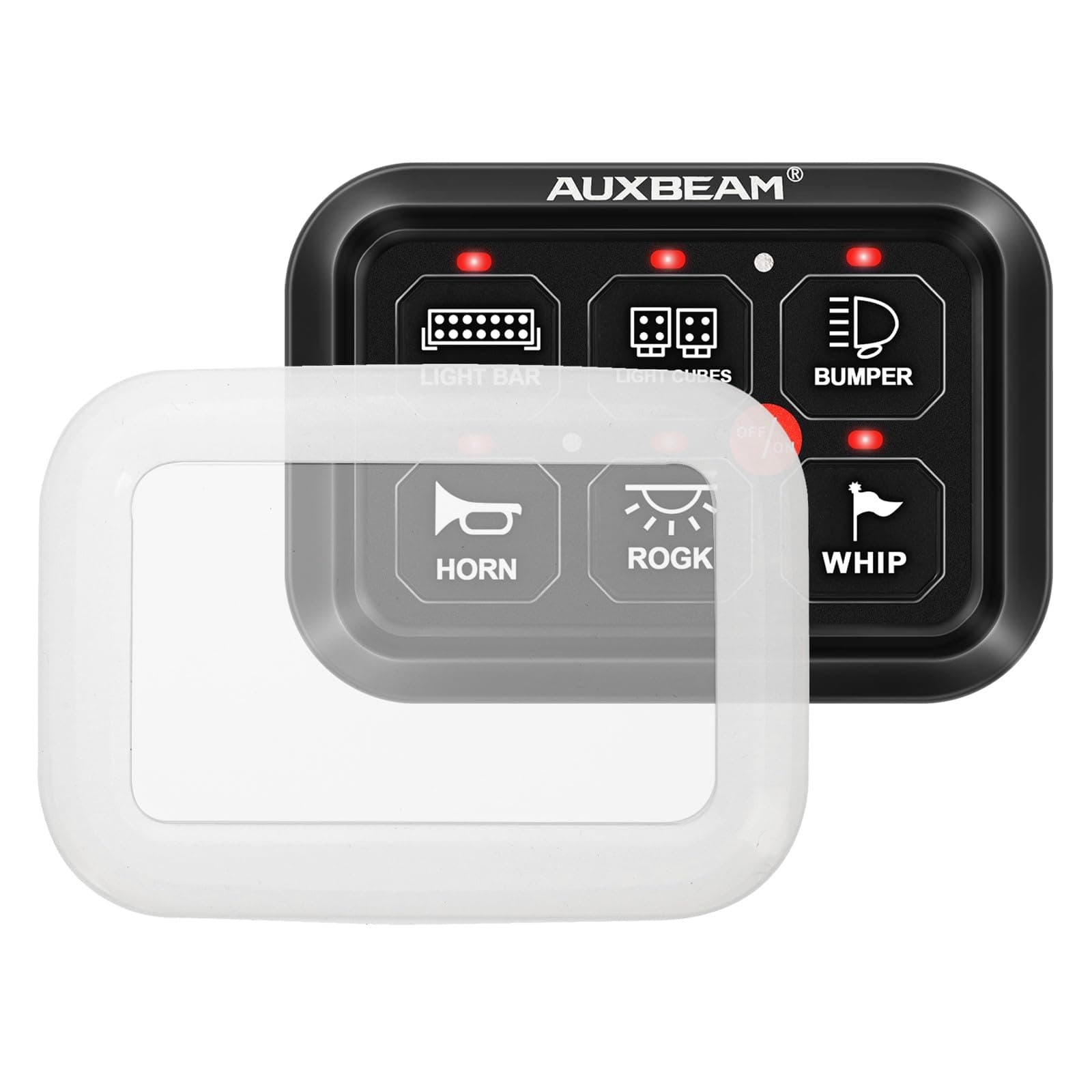 6 Gang Touch Switch Panel Silicone Case, Transparent, Snap-on Installation, Waterproof, Flexible