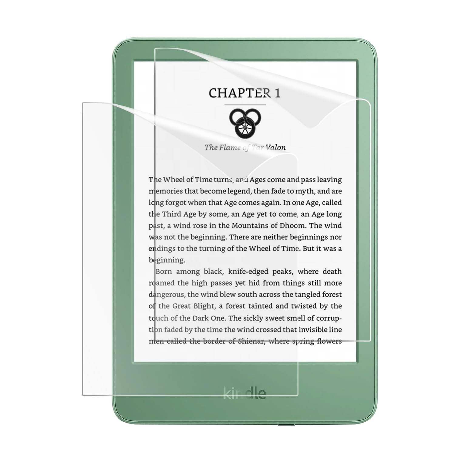 MoKo 2 Pack Antiglare Screen Protector for 6" All-New Kindle Basic Kindle 11th Generation 2024/2022, Kobo Clara BW/Color, Kindle Mini Full Coverage PET Protective Film Matte Screen Protector Matcha