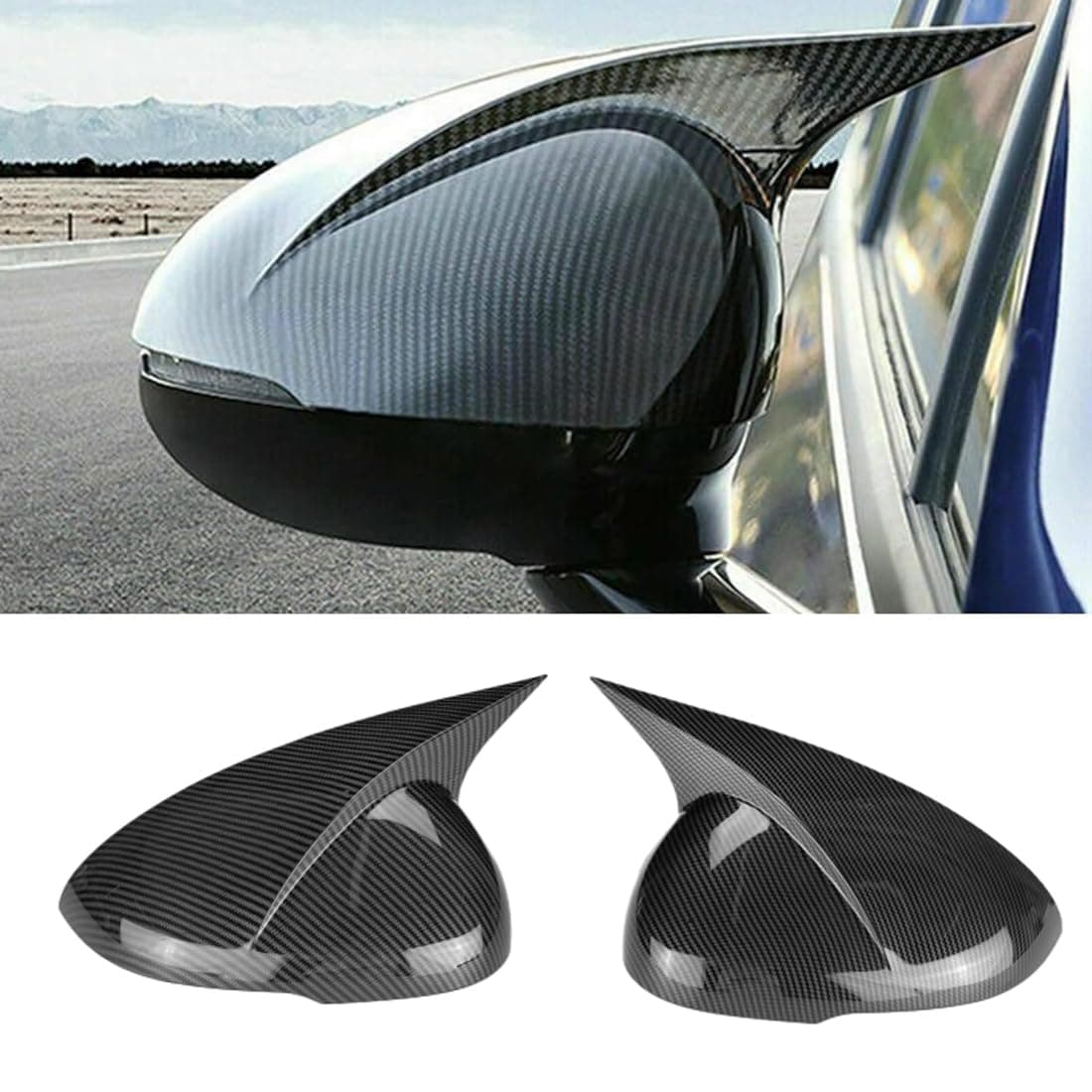 XITER Rear View Side Mirror Cover Side Mirror Cap For Kia K5 2021 2022 2024,Glossy Black