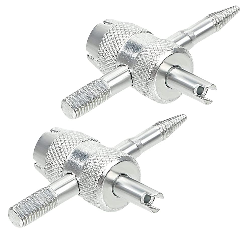 2 Park Tire Valve Tools,4-in-1 Valve Core Tool Multifunctional Valve Wrench for Automobile Tire Stem Core Remover Installer Repairer