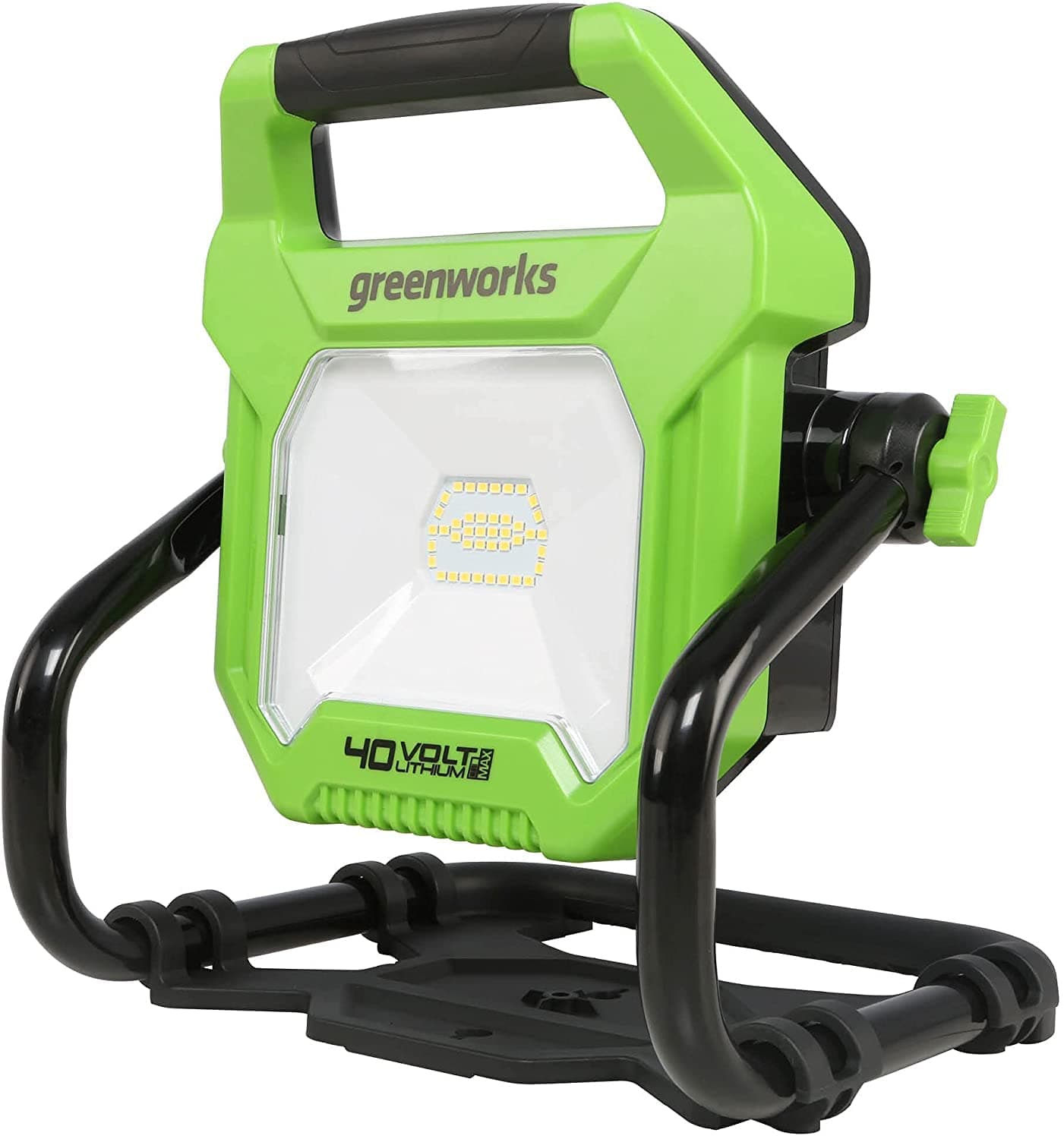 Greenworks40V (AC/DC) 2000-Lumen LED Work Light, 360° Head Rotation, Tripod Mountable, Portable, Indoor/Outdoor Light, Flood Light, Tool-Only