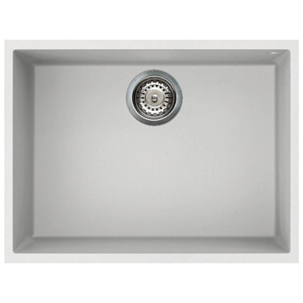 Quadra 110 1.0 Bowl Granite White Undermount Kitchen Sink & Waste