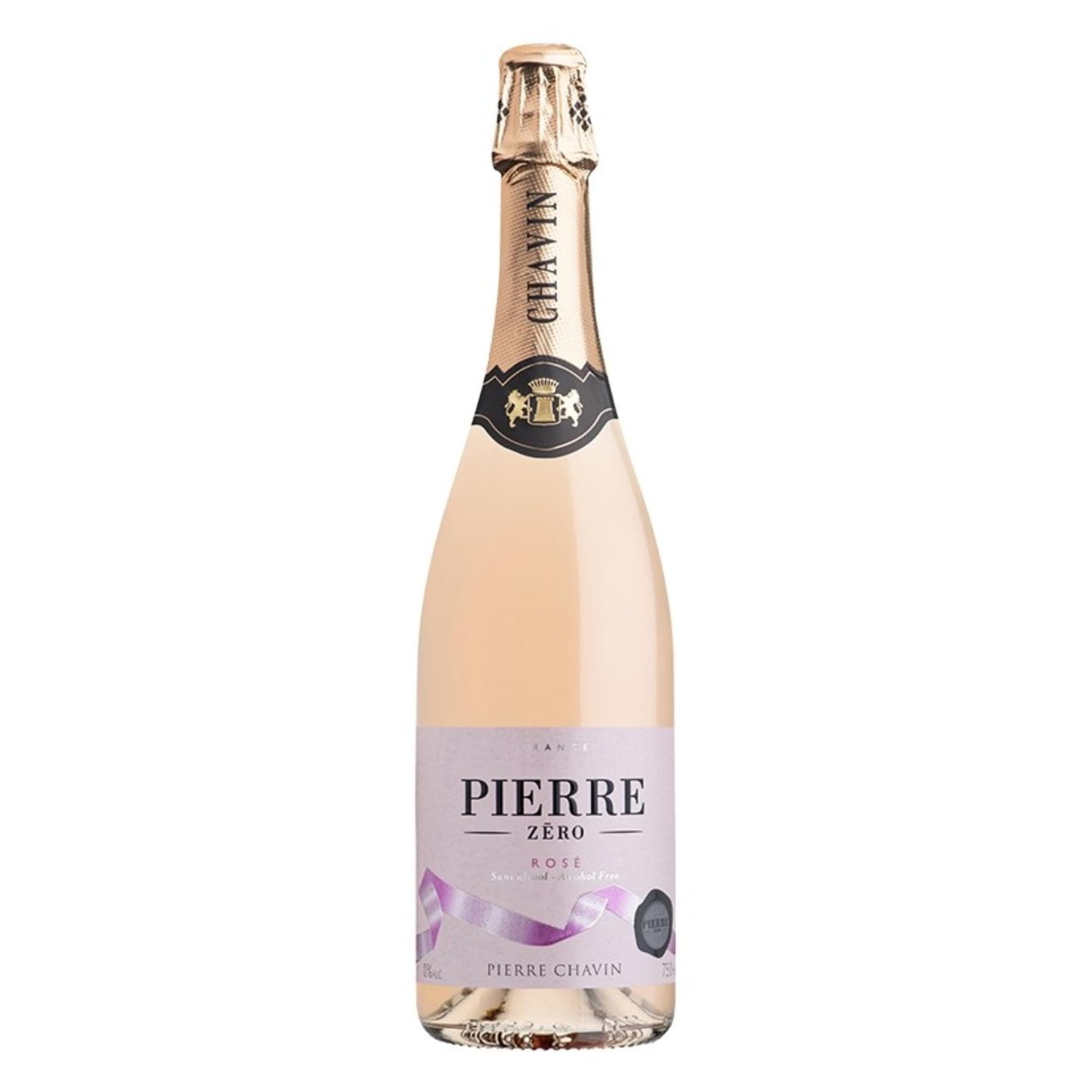 Pierre Chavin Zero Rose Sparkling Non-Alcoholic Sparkling Rose Wine 750 mL