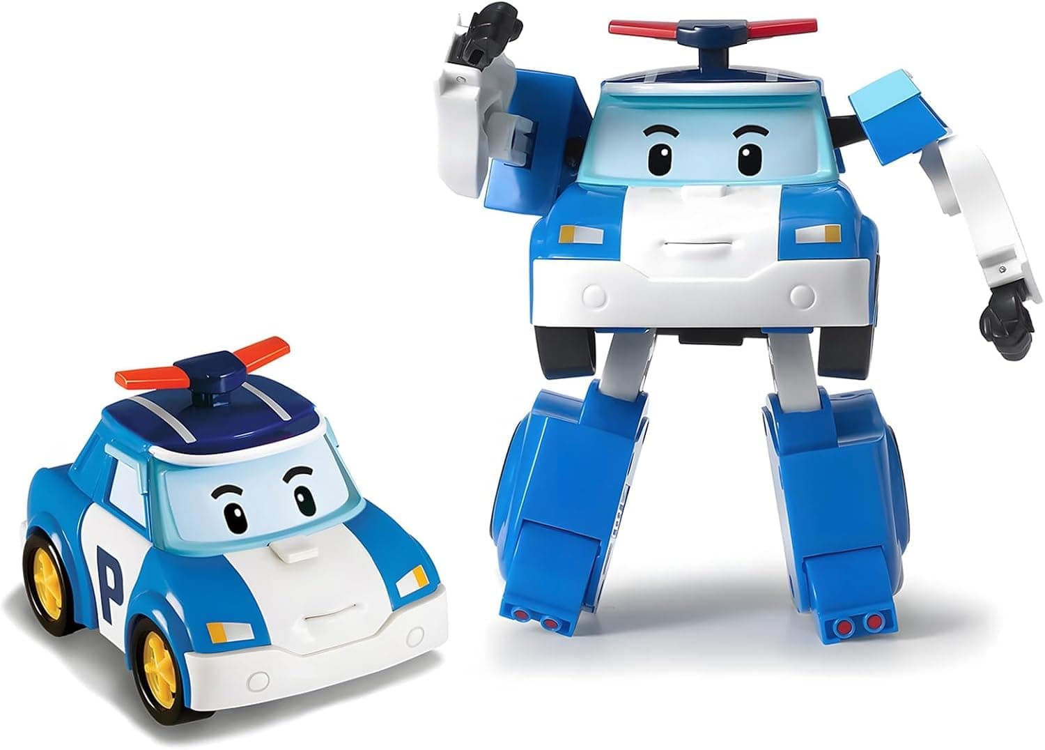ROBOCAR POLI 54209 POLI by Silverlit, Transformable Figure, Robot or Car, 10 cm, Blue, from 3 Years