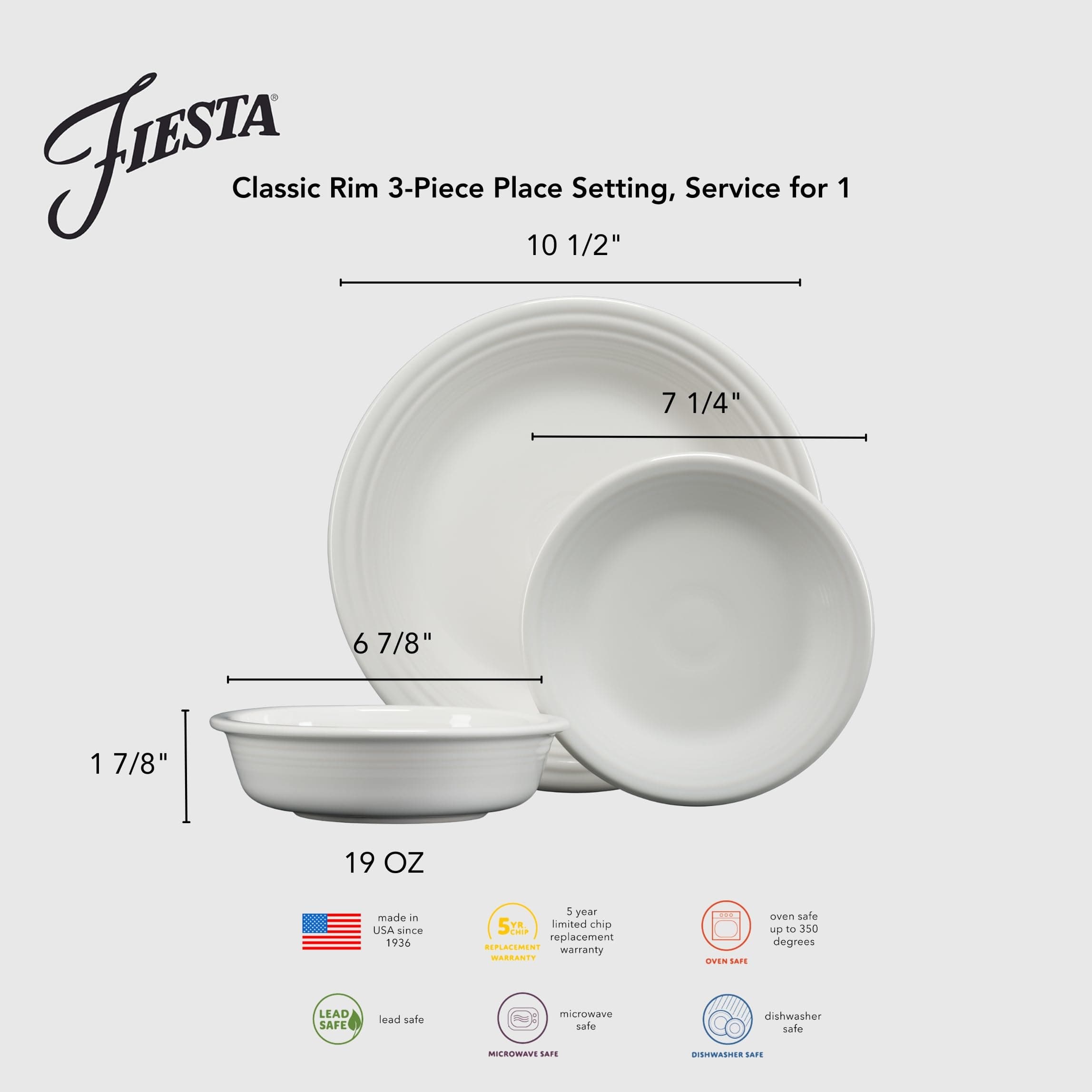 Fiesta 3pc Classic Place Setting - Meadow