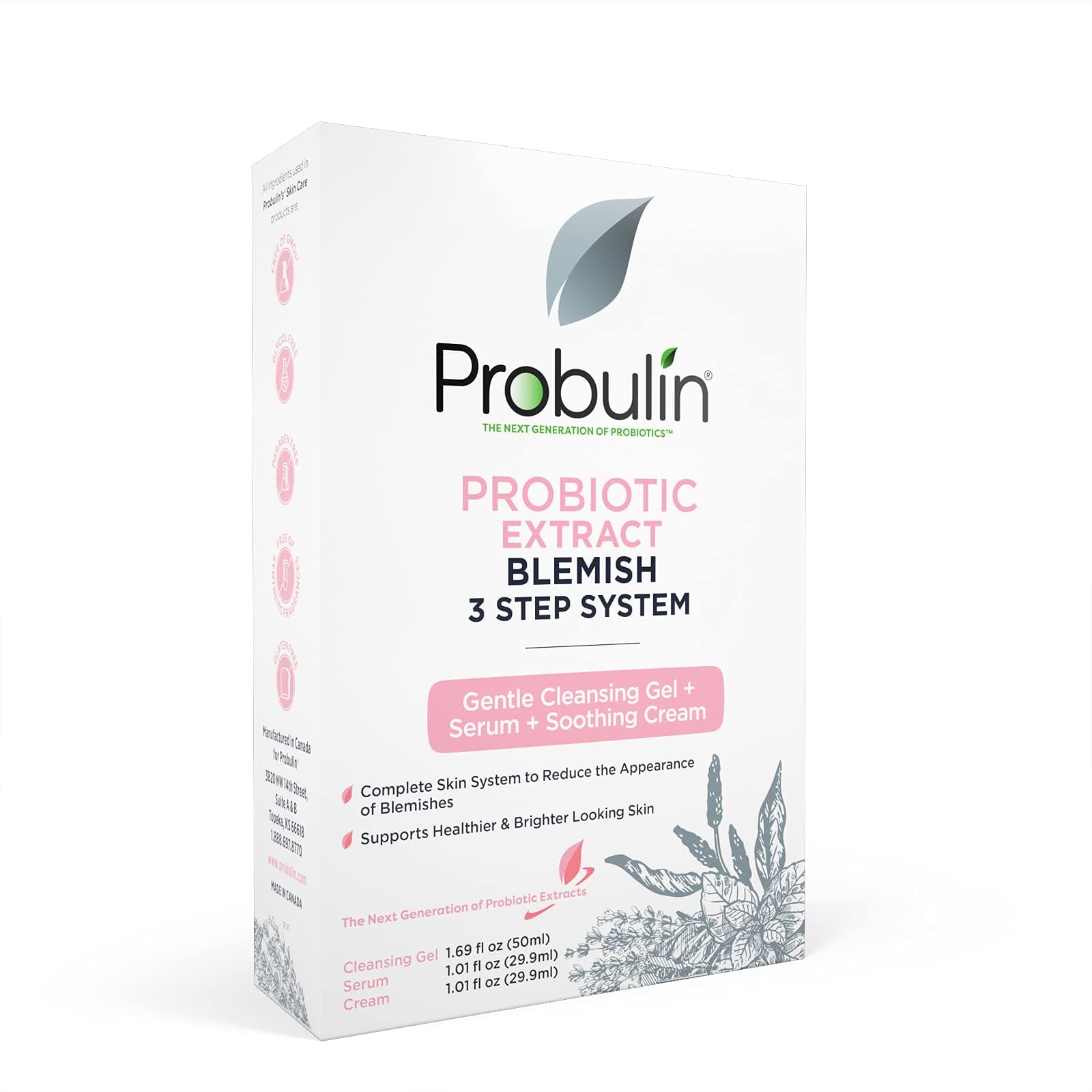 Probulin Probiotic Extract Blemish 3 Step System Skin Care Kit